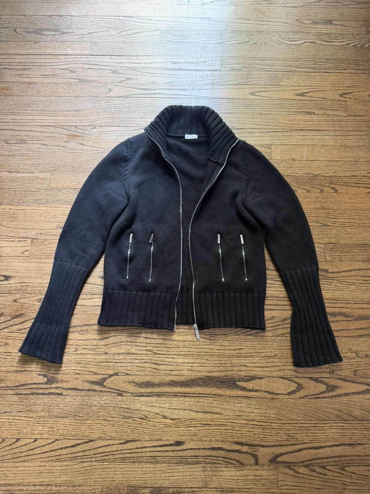 Dior × Hedi Slimane Dior Homme AW02 “Reflexion” multi zip divers knit Size US M / EU 48-50 / 2 - 3 Thumbnail
