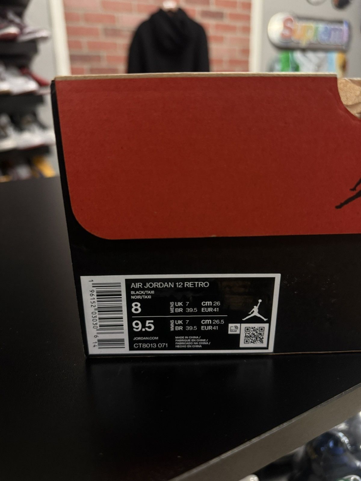Jordan Brand × Nike Jordan 12 Black Taxi Size 8 🧼 W BOX (2022) Size US 8 / EU 41 - 15 Thumbnail