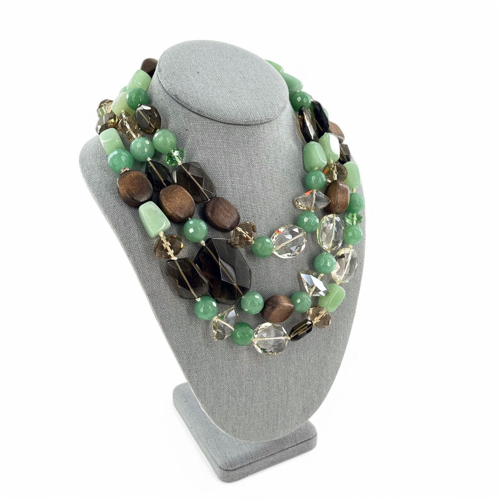 Other Stella & Dot Necklace Chunky Crystal Wood Bead Multi Strand Size ONE SIZE - 5 Thumbnail