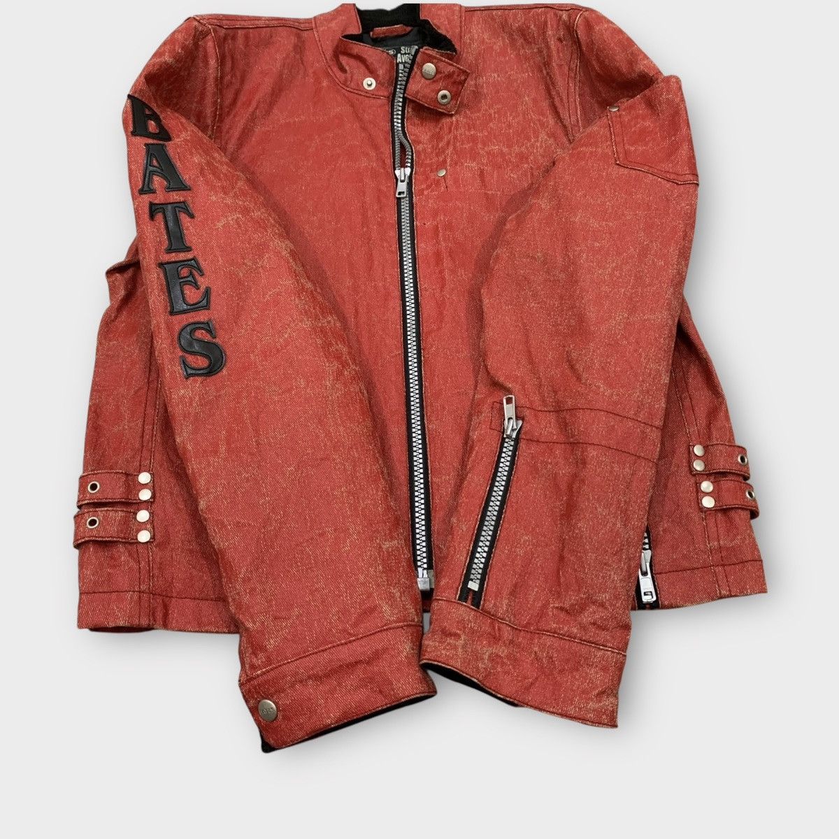 Sports Specialties VINTAGE DISTRESSED BATES LEATHERS CUSTOM BIKER JACKET Size US M / EU 48-50 / 2 - 7 Thumbnail