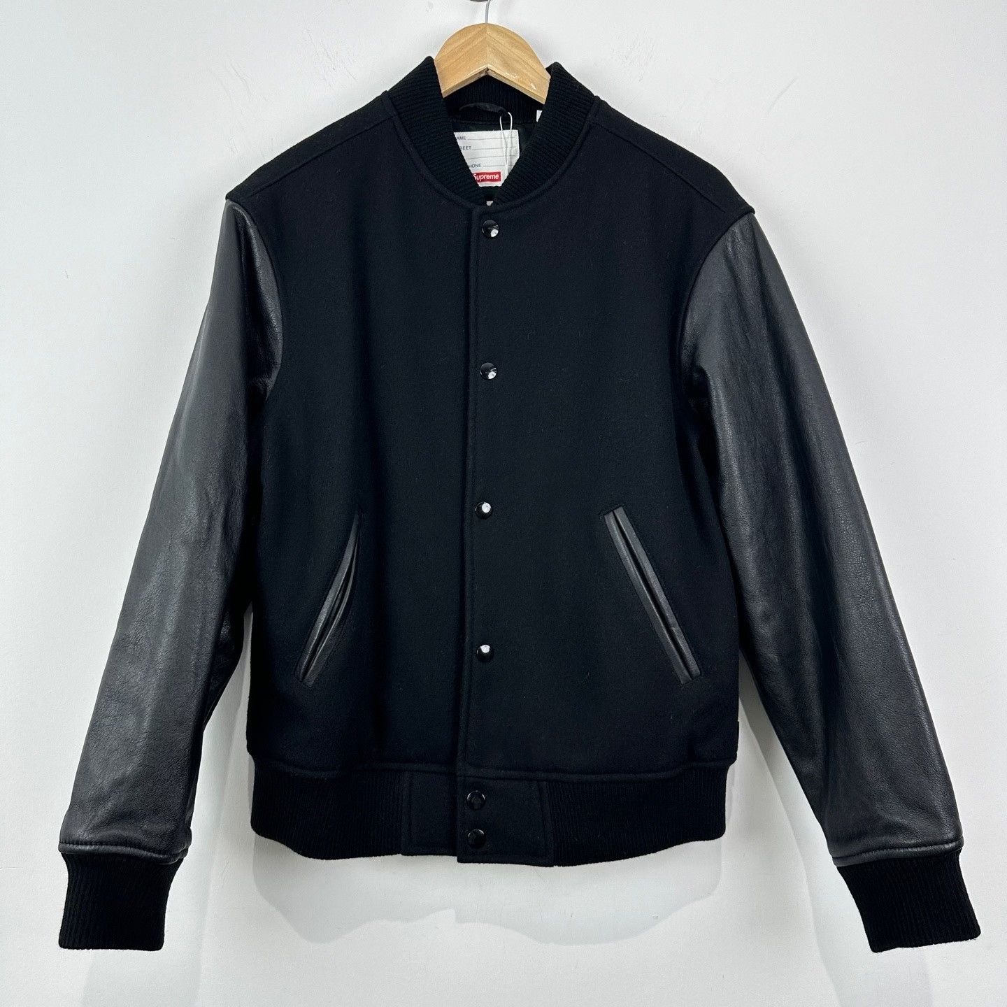 Supreme Supreme Phantom Leather Sleeves Baseball Jacket Size US S / EU 44-46 / 1 - 1 Thumbnail