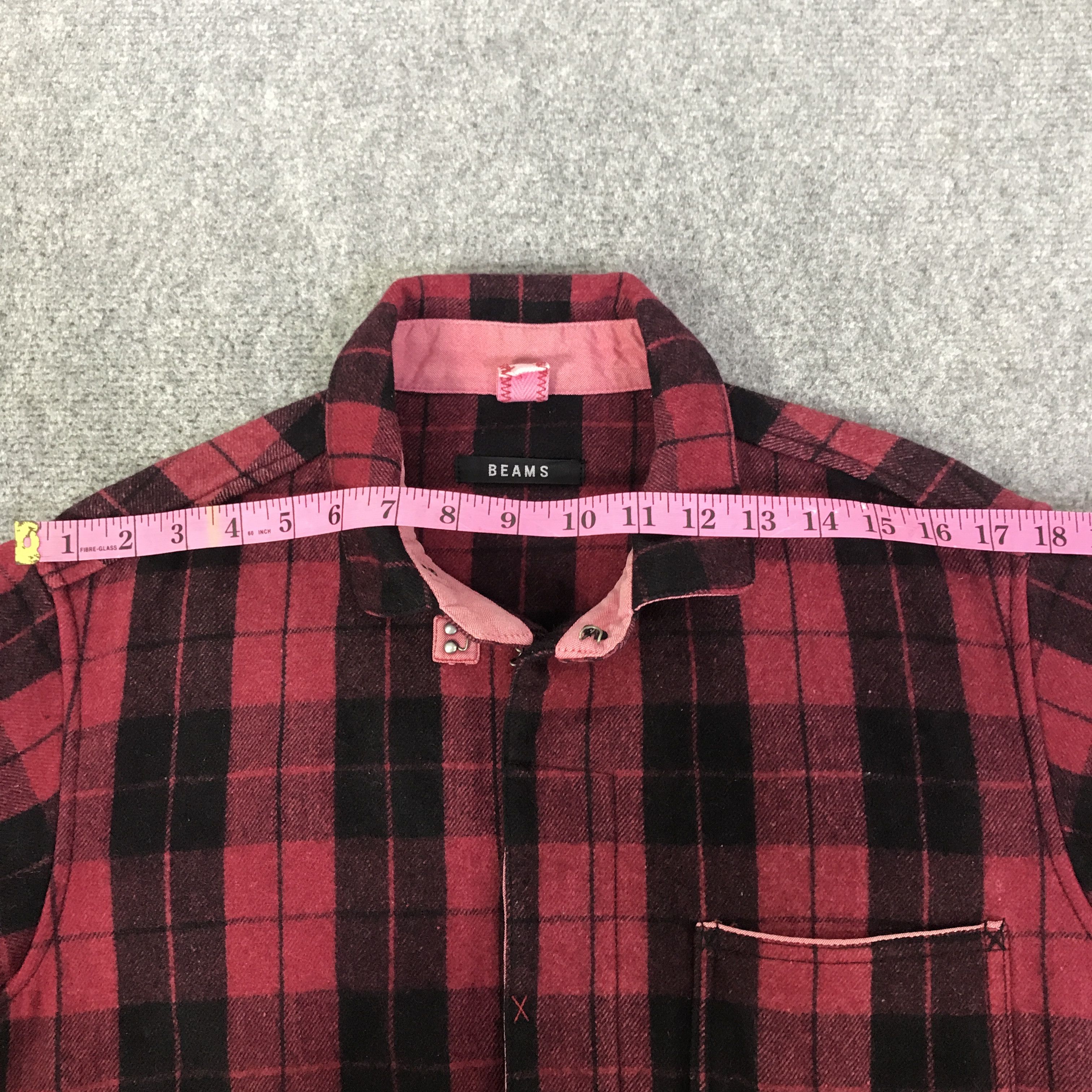 Beams Japan beams Design Tartan flannel pubk jacket K84B6 Size US M / EU 48-50 / 2 - 6 Thumbnail
