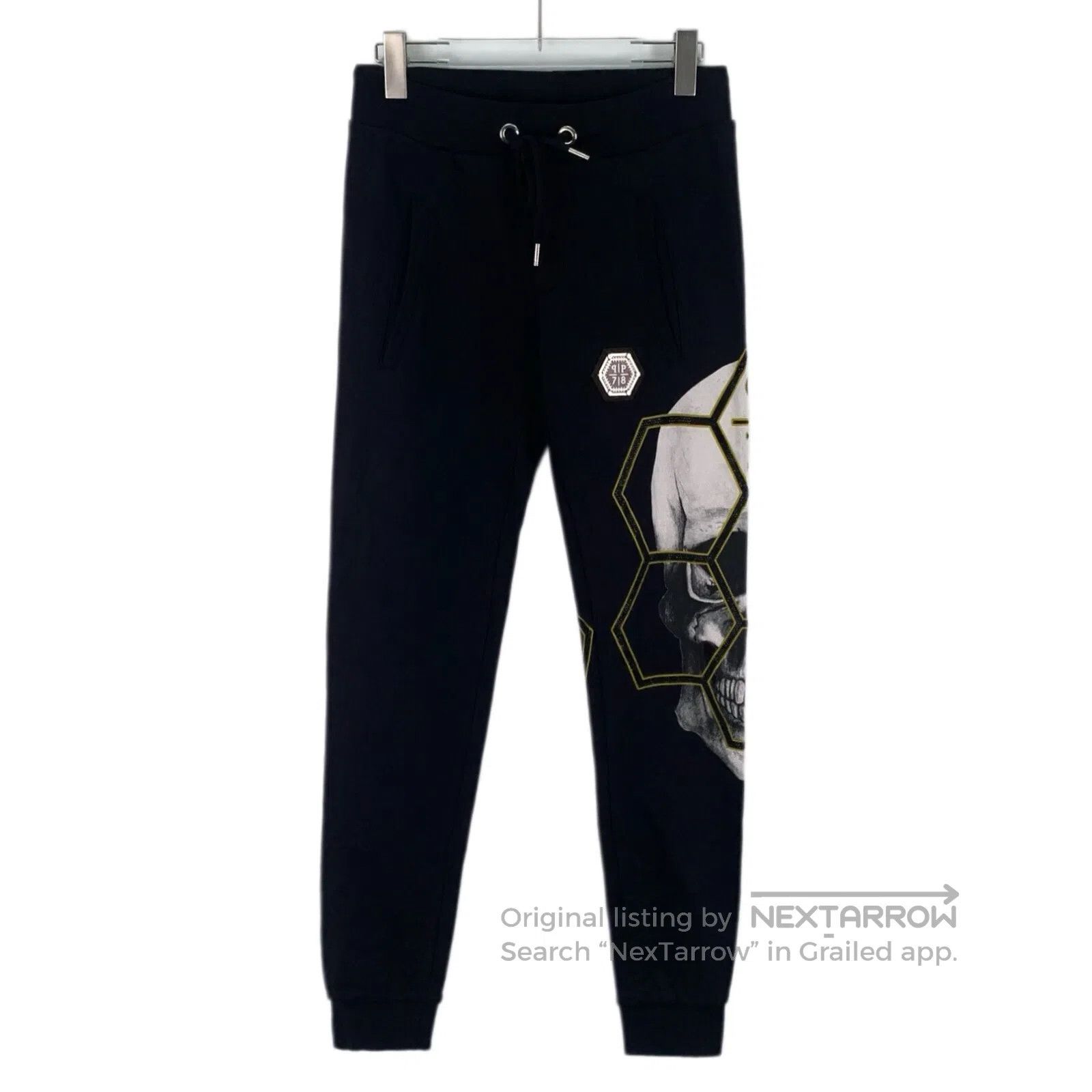 Philipp Plein Philipp Plein size S Black cotton casual long pants with s Size US 27 - 1 Thumbnail