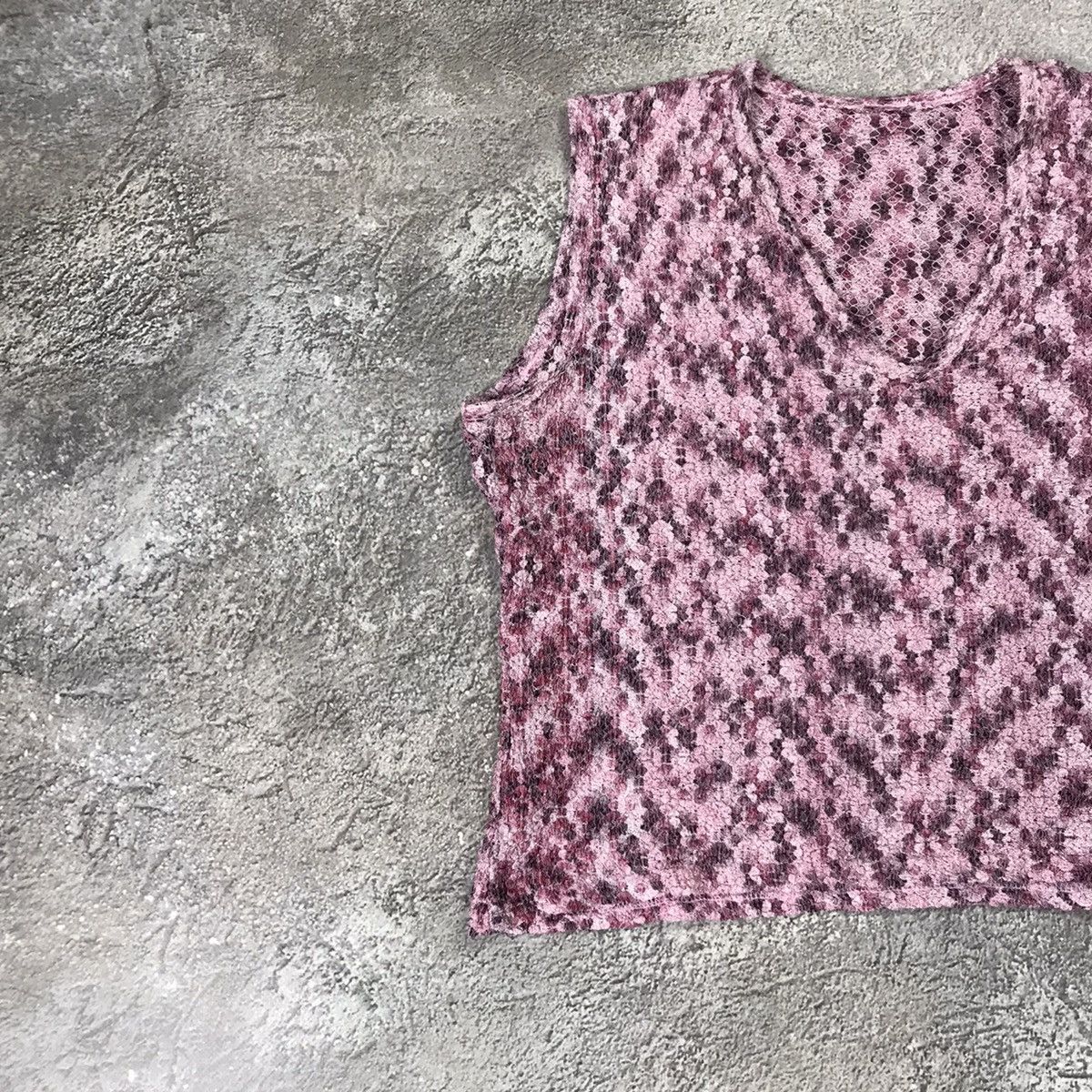 Vintage Vintage Y2K ABSTRACT Tank Top ART Knitted Oversized 90s Size M / US 6-8 / IT 42-44 - 3 Thumbnail