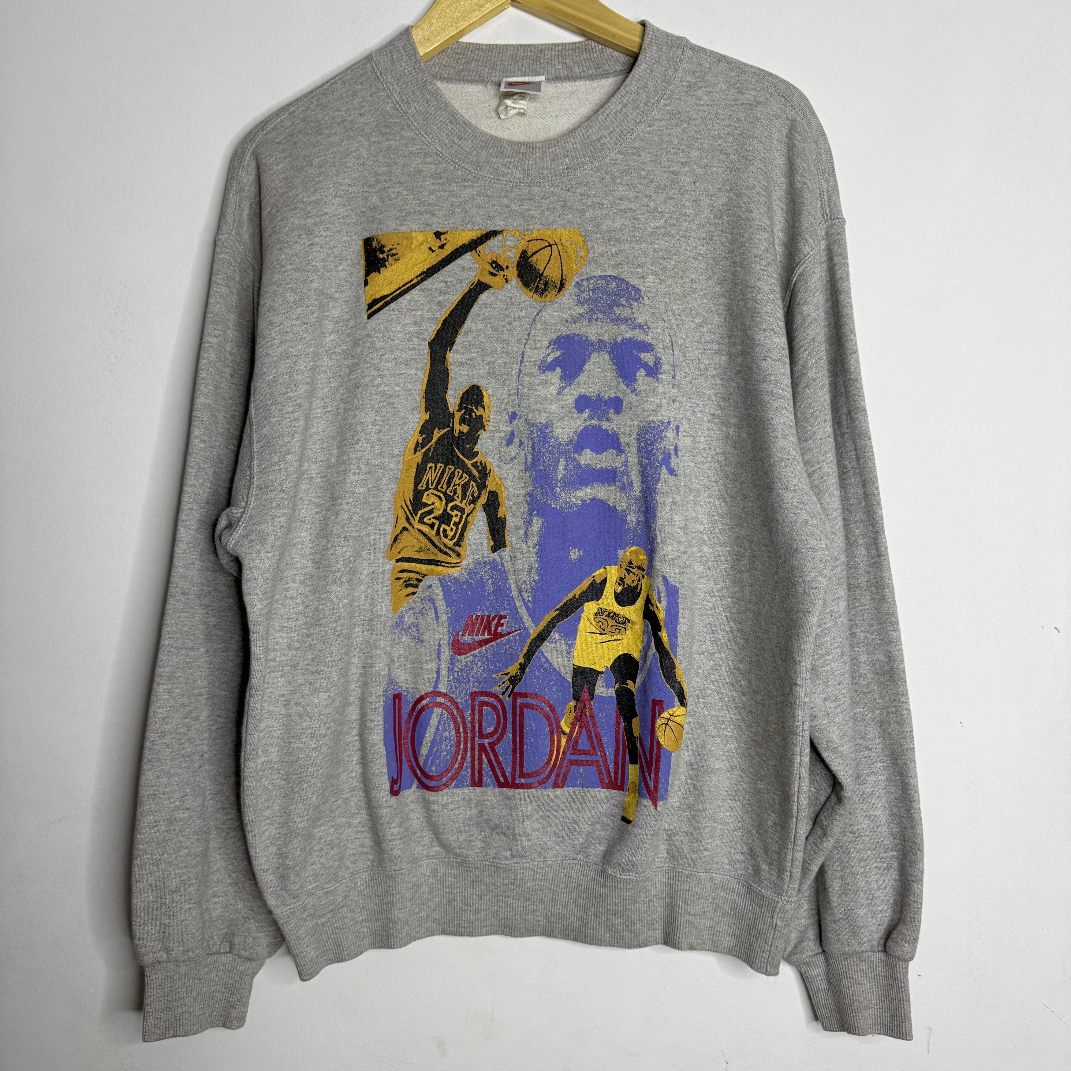 Nike Vintage 80s Nike Michael Jordan sweatshirt Size US L / EU 52-54 / 3 - 1 Thumbnail