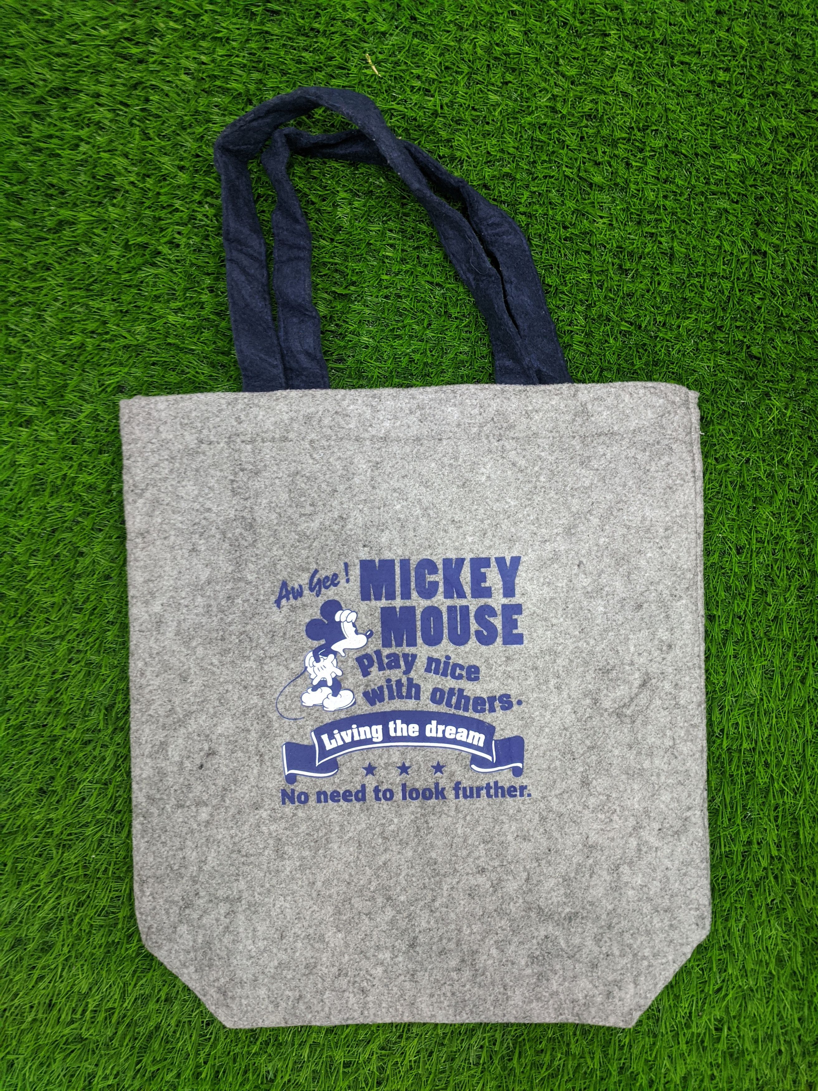 Mickey Mouse × Vintage Vintage Mickey Mouse Totebag Gray BG0013 Size ONE SIZE - 1 Thumbnail