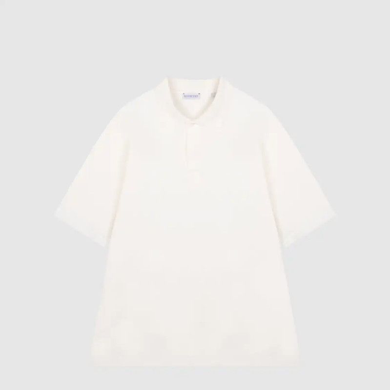 Burberry Burberry White Cotton Logo Short Sleeve Polo Size US M / EU 48-50 / 2 - 1 Thumbnail