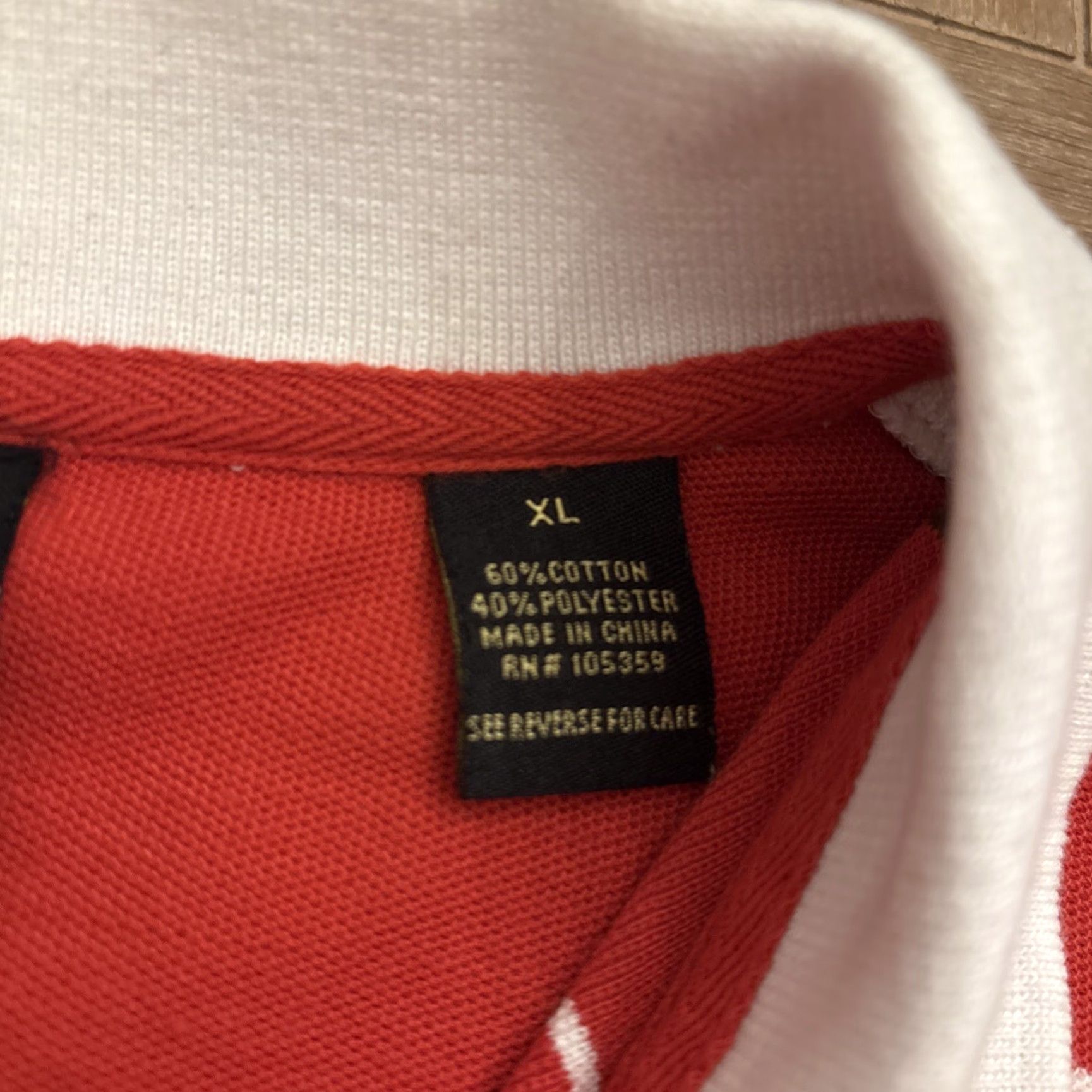 Vintage VINTAGE Kani Gold Polo Shirt Mens XL Striped Red White Cotton Short Sleeve Casual Classic 80s/90s Theme Size US XL / EU 56 / 4 - 4 Thumbnail