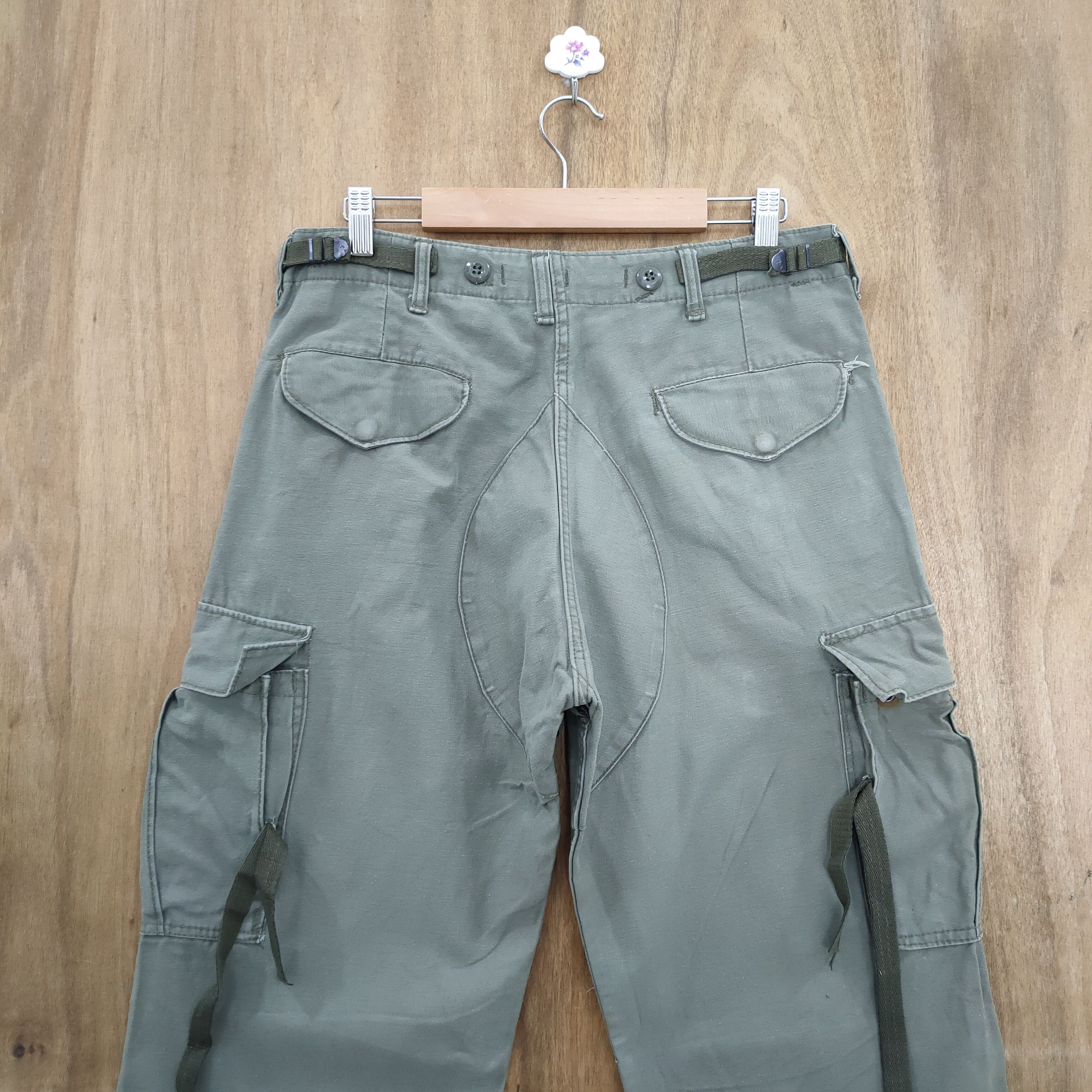 Vintage VINTAGE MILITARY FADED GREEN CARGO PANTS Size US 30 / EU 46 - 9 Thumbnail