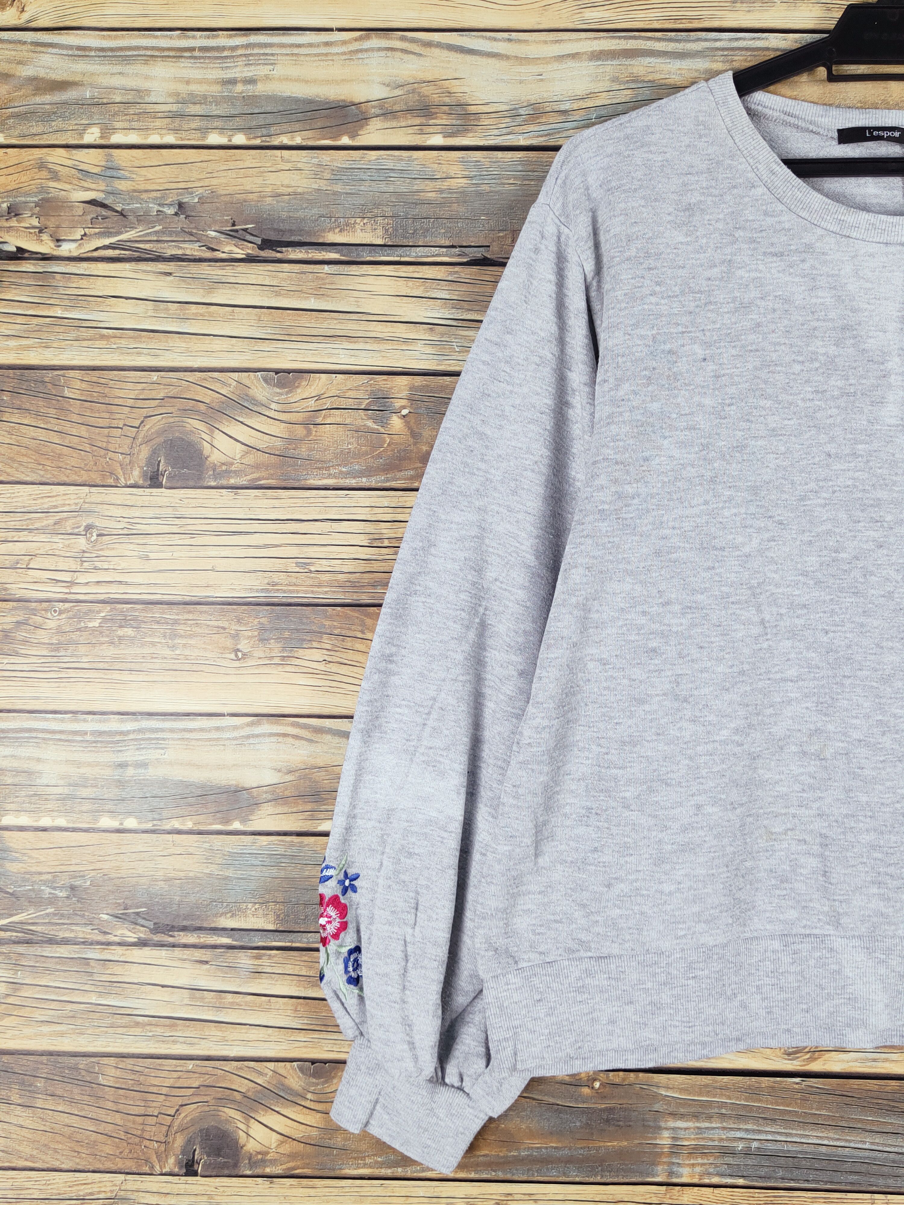 Japanese Brand × Vintage L'espoir Gray Sweatshirts #W1164 Size L / US 10 / IT 46 - 3 Thumbnail