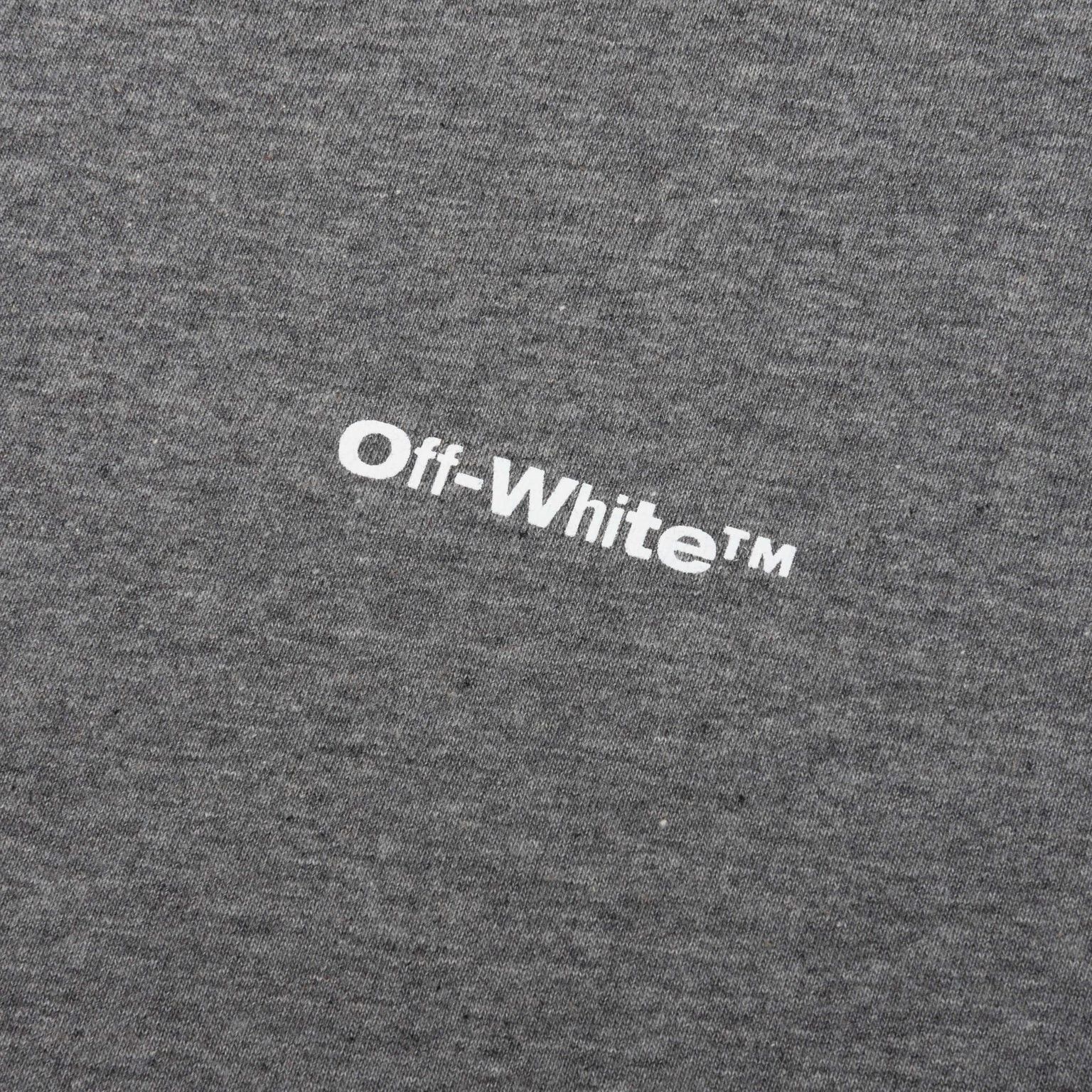 Off-White o1y0325 Logo Crewneck T-Shirt in Grey Size US XXS / EU 40 - 2 Thumbnail