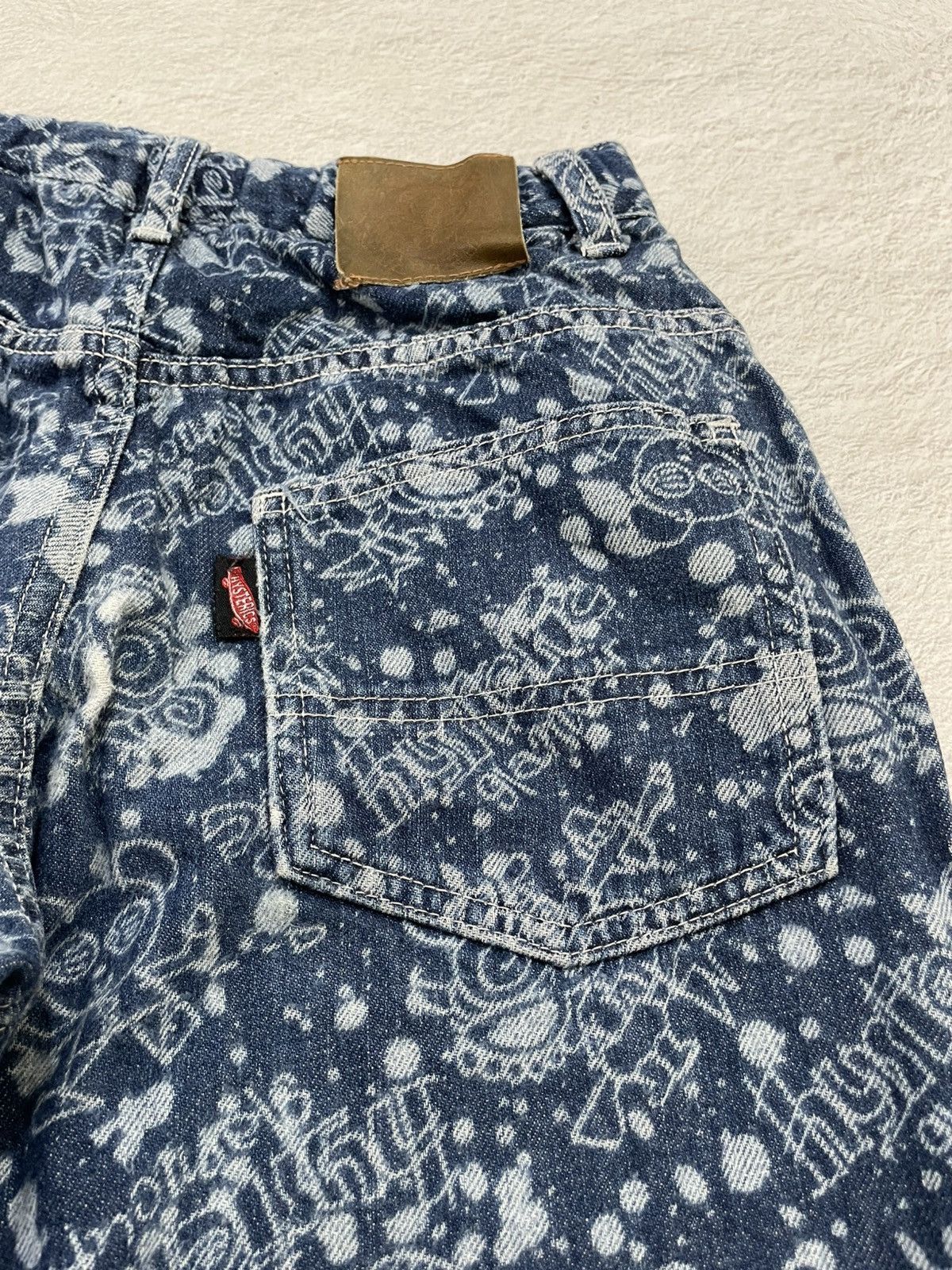 Hysteric Glamour Hystreric Glamour Logo All Over Printed Denim Y2K style Size 24" / US 00 / IT 34 - 7 Thumbnail