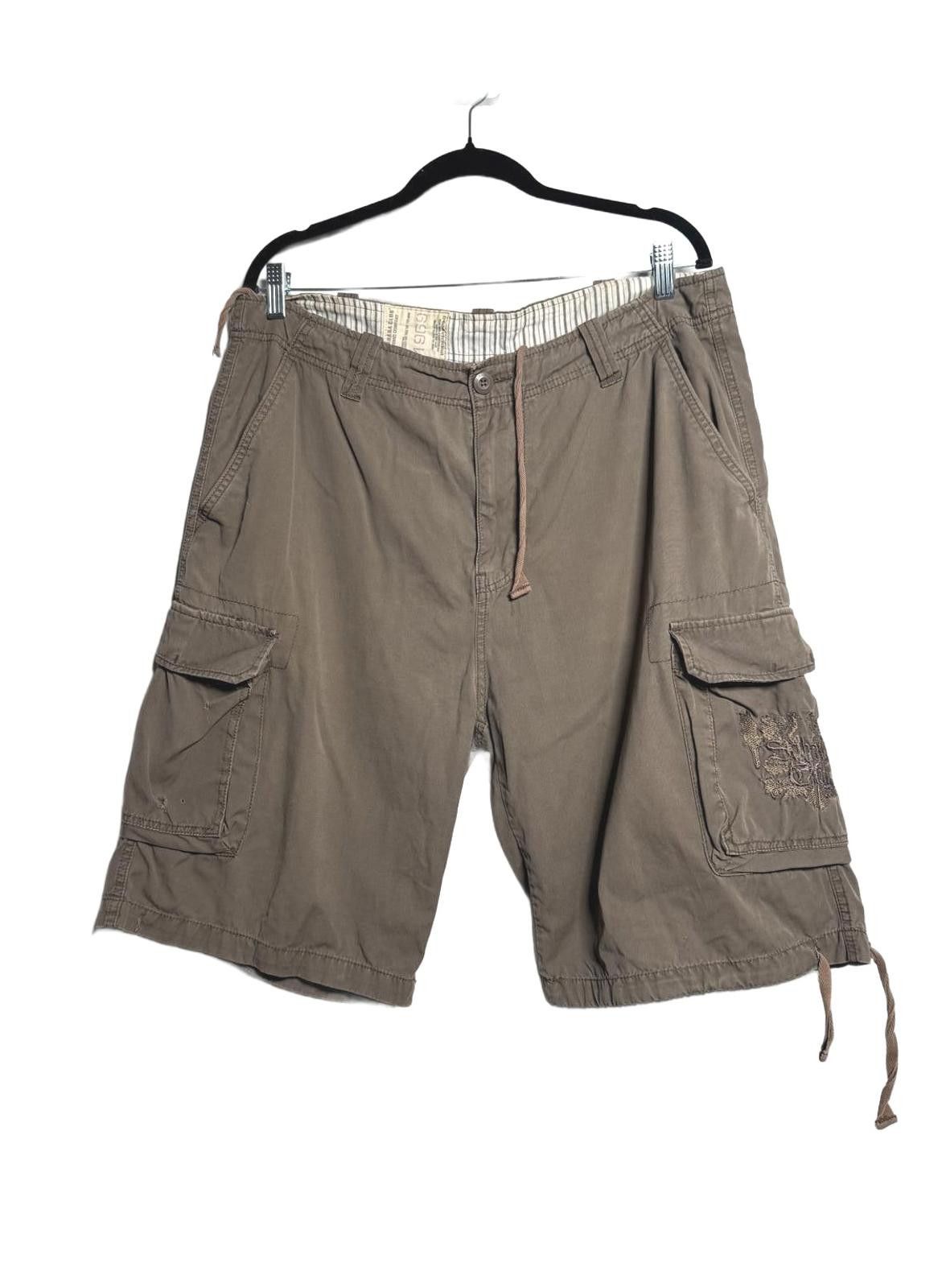 Designer Brown Y2K Grunge Baggy Cargo Shorts Size US 34 / EU 50 - 1 Thumbnail