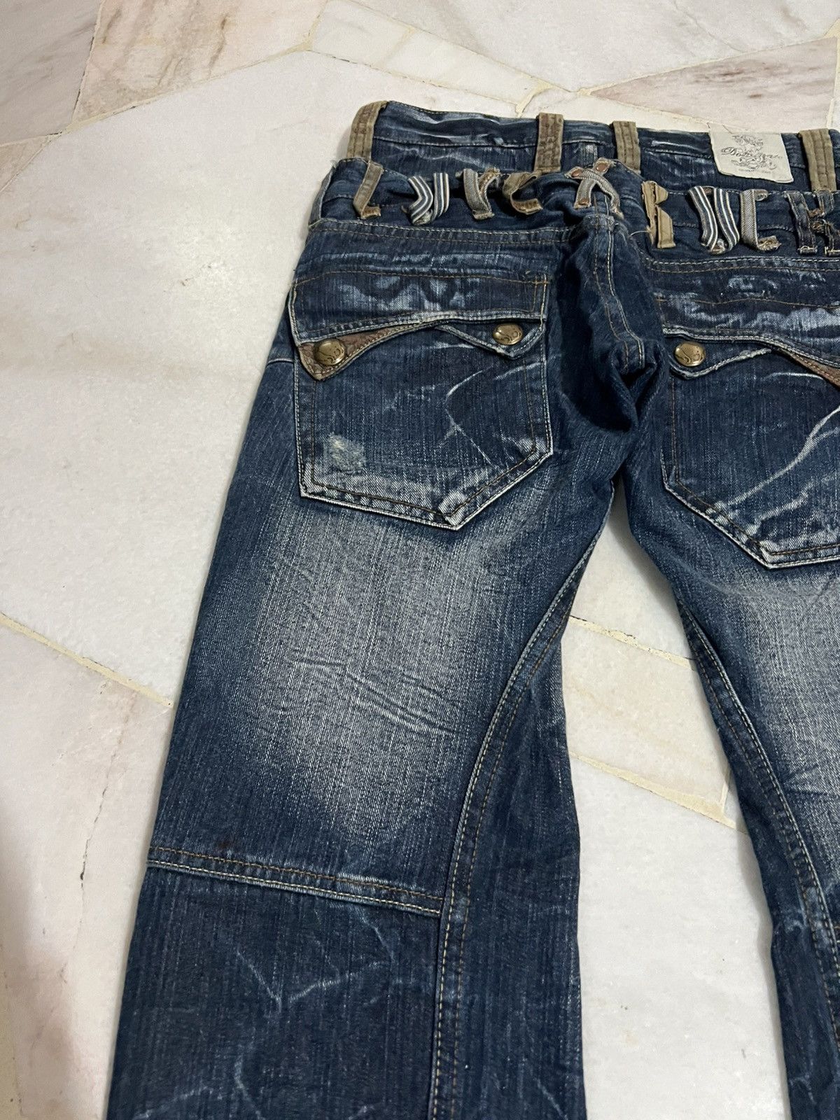 If Six Was Nine × Japanese Brand × Le Grande Bleu (L.G.B.) ✈️Double Waist✈️90’s Dominate Handcrafted Claw Jean Size US 29 - 15 Thumbnail