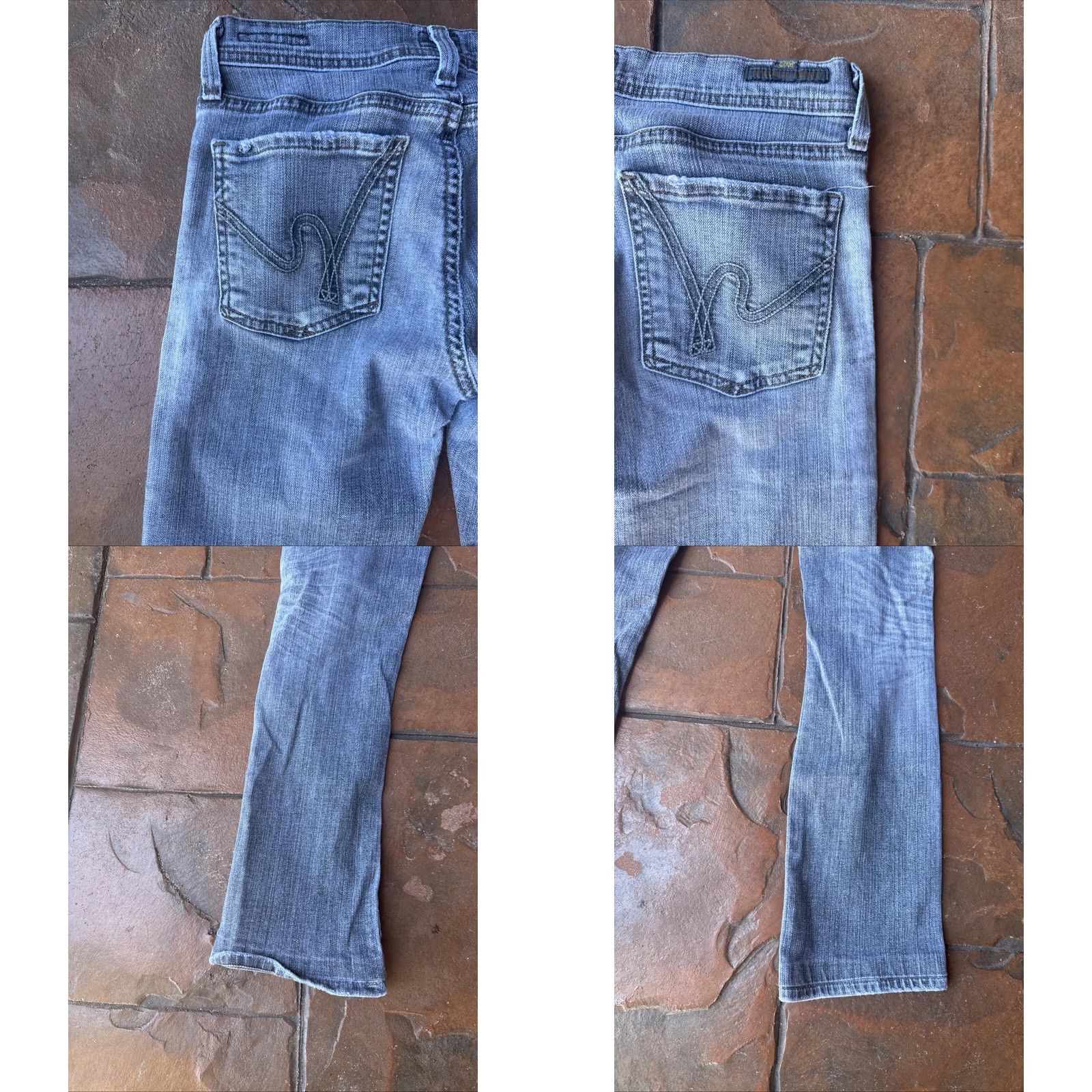 Citizens Of Humanity Citizens of Humanity Jeans Women Low Rise Straight Distressed 26 28.5in Gray Denim Slim Regular Zip Button Pockets Bohemian 90s Style Size 26" / US 2 / IT 38 - 8 Thumbnail