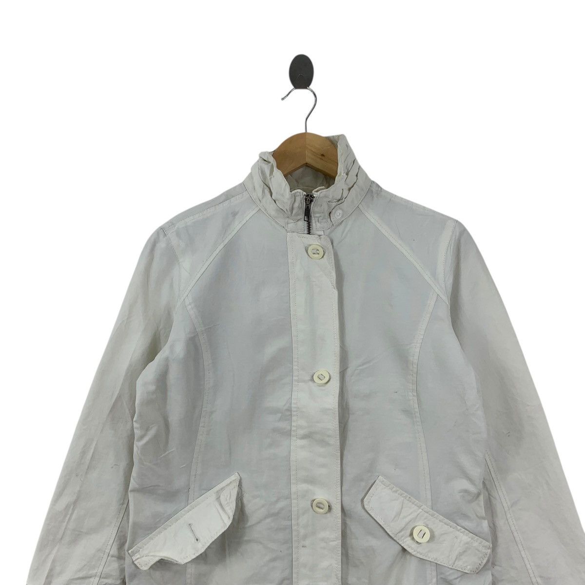 Lands' End Vintage LANDS’ END Outdoor Camping White Jacket Windbreaker Size XS / US 0-2 / IT 36-38 - 2 Thumbnail