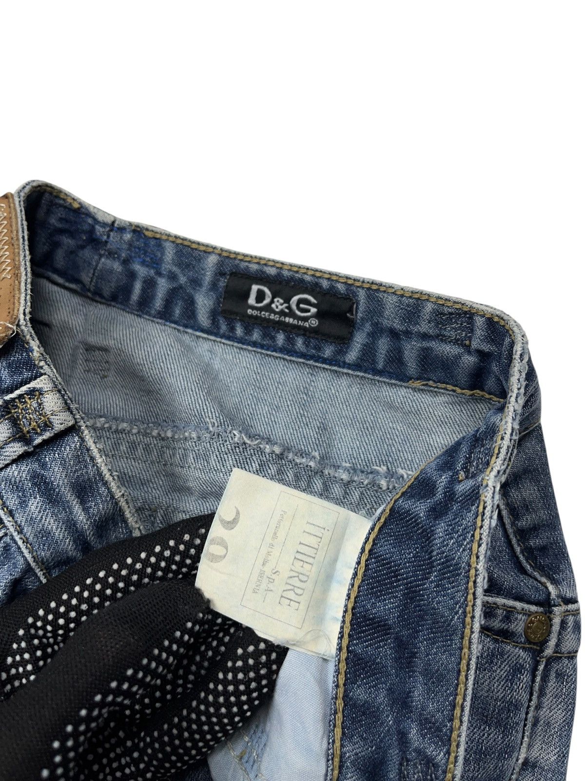 Dolce & Gabbana Vintage 90s Dolce & Gabbana Embroidered Logo Jeans y2k Size 29" - 9 Thumbnail