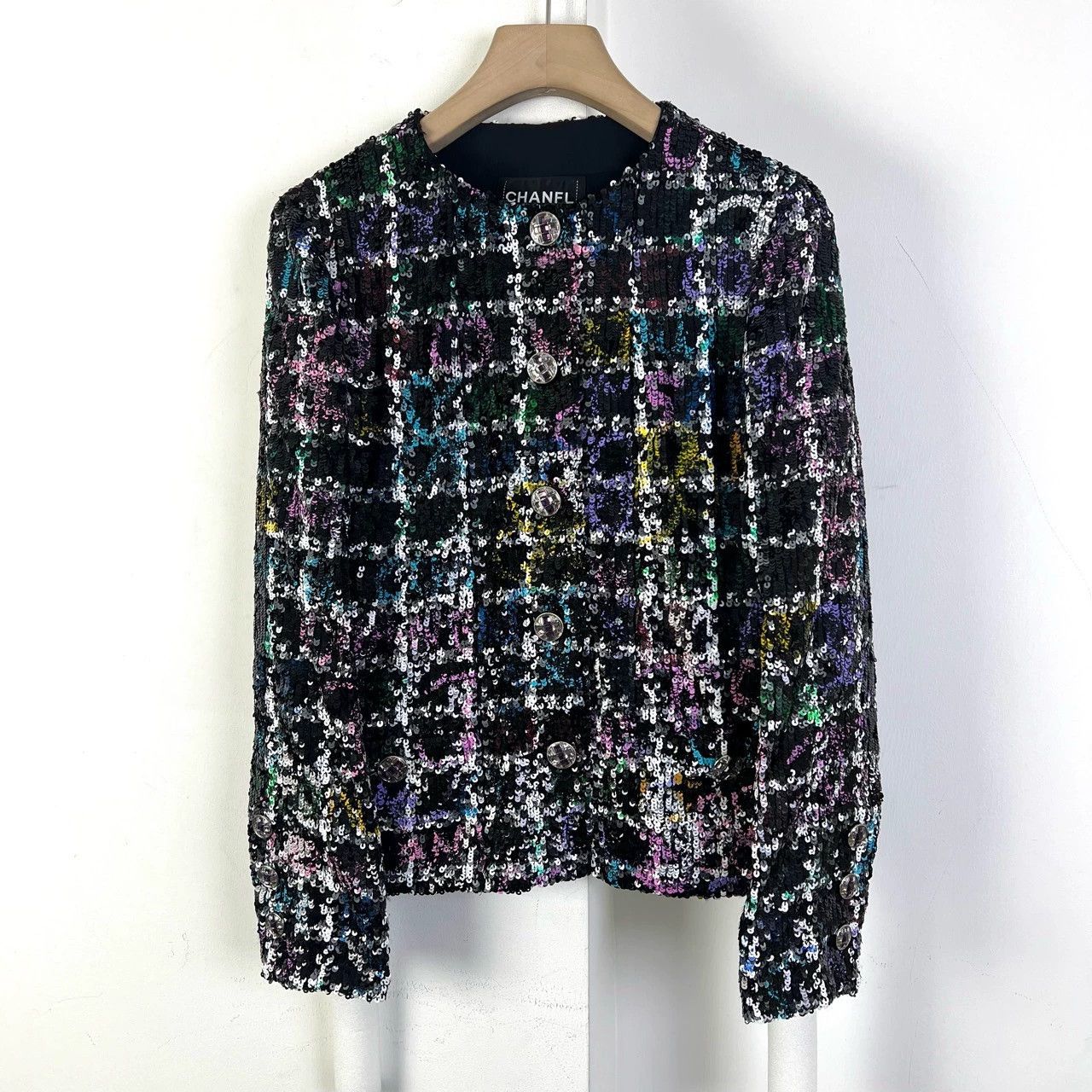 Chanel 22a Sequin Tweed Jacket - dmc