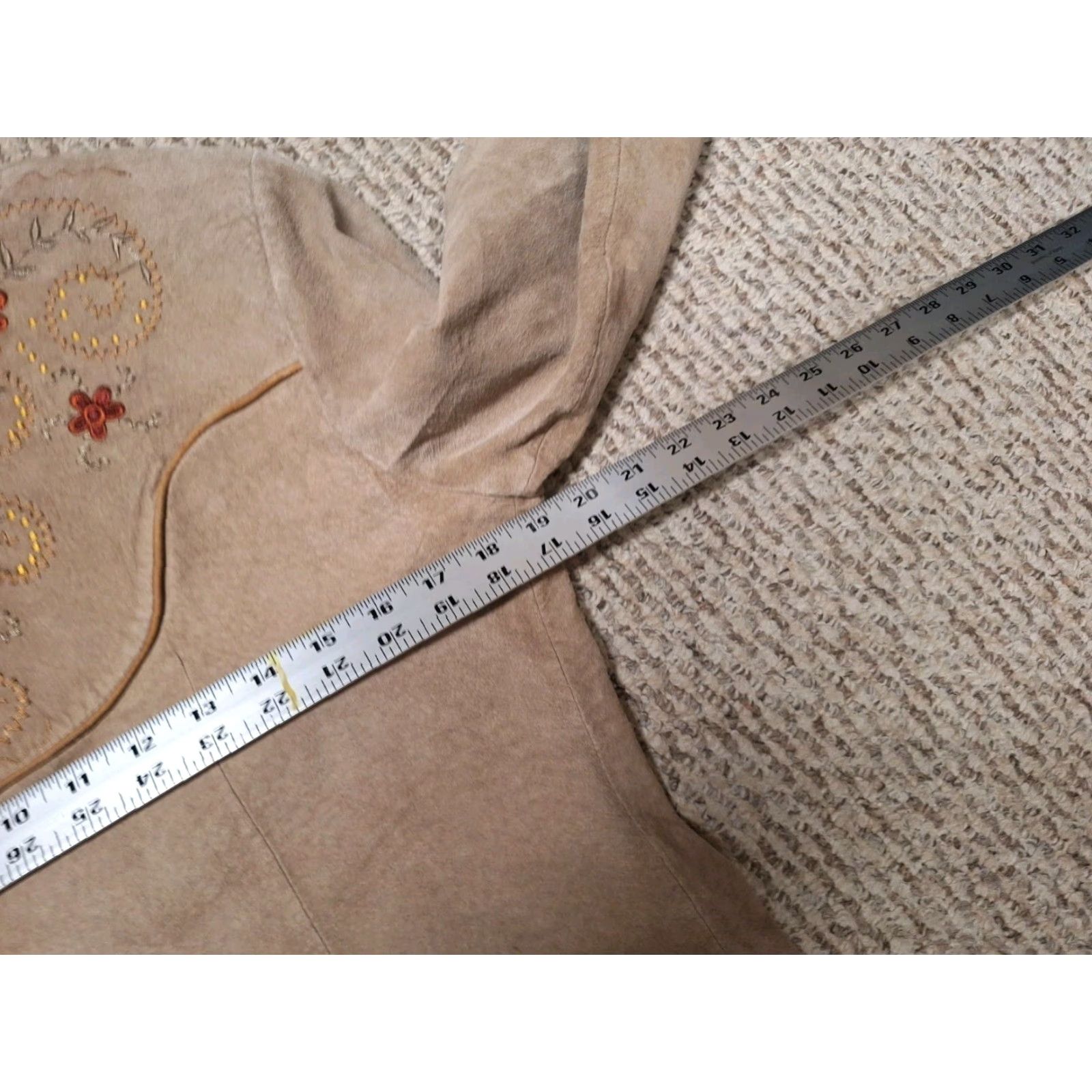 Scully VINTAGE Scully Womens Floral Suede Leather Button Western Rodeo Jacket Size 12 Size XL / US 12-14 / IT 48-50 - 5 Thumbnail