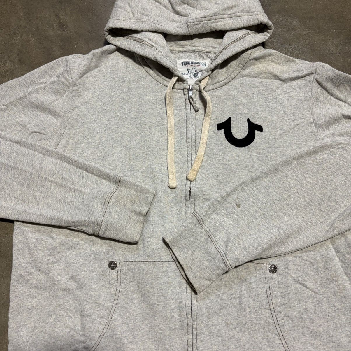 True Religion Vintage True Religion Zip Up Hoodie Sweatshirt Buddha Logo Size US XXL / EU 58 / 5 - 7 Thumbnail