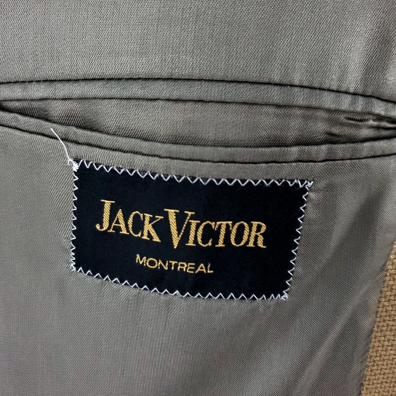 Jack Victor Jack Victor Wool Silk 2 Button Sport Coat Blazer 42R Tan Bas Size 42R - 7 Thumbnail