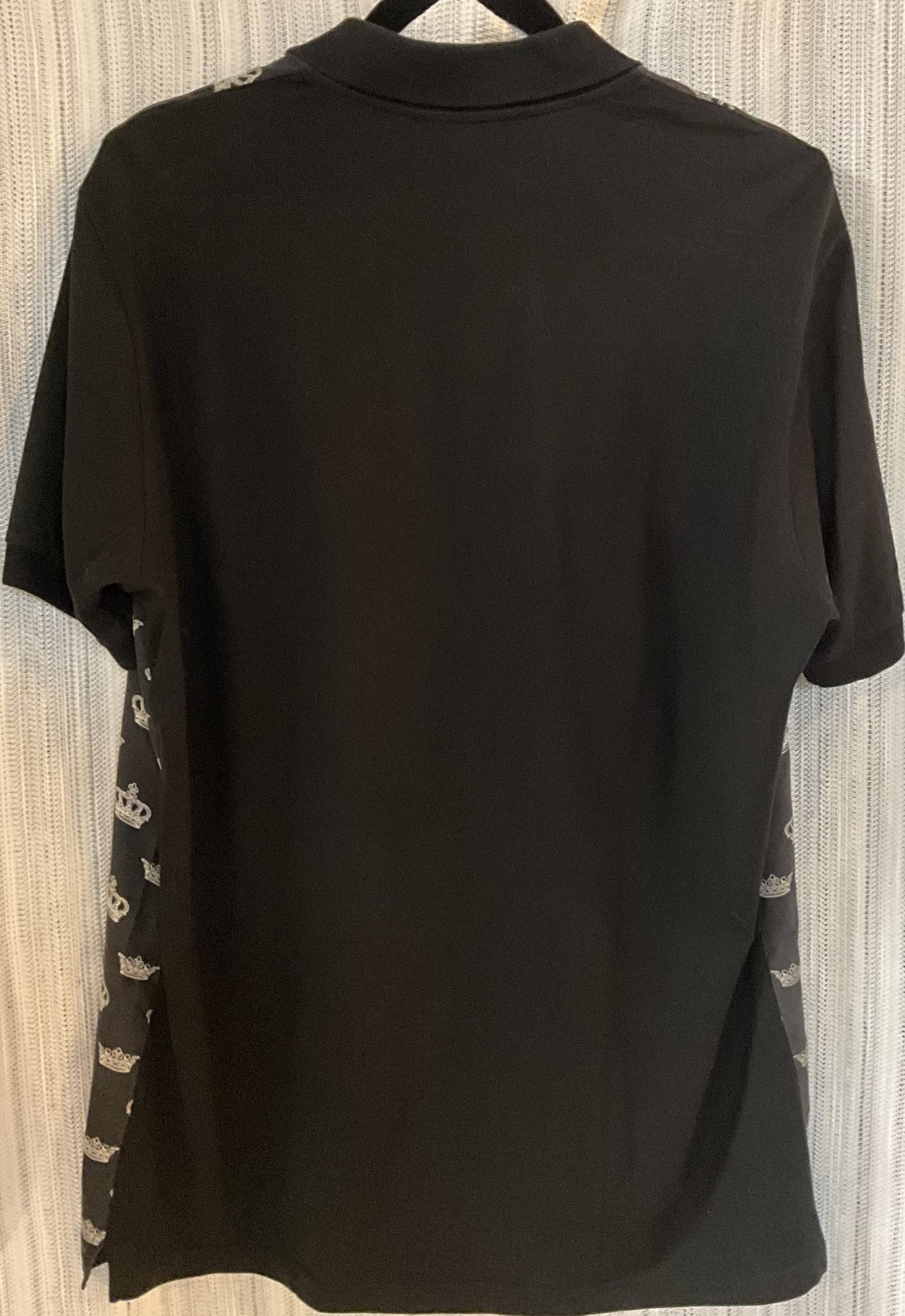 Dolce & Gabbana Dolce & Gabbana Black Multi Fabric Crown-Print Polo Size 50) Size US M / EU 48-50 / 2 - 5 Thumbnail