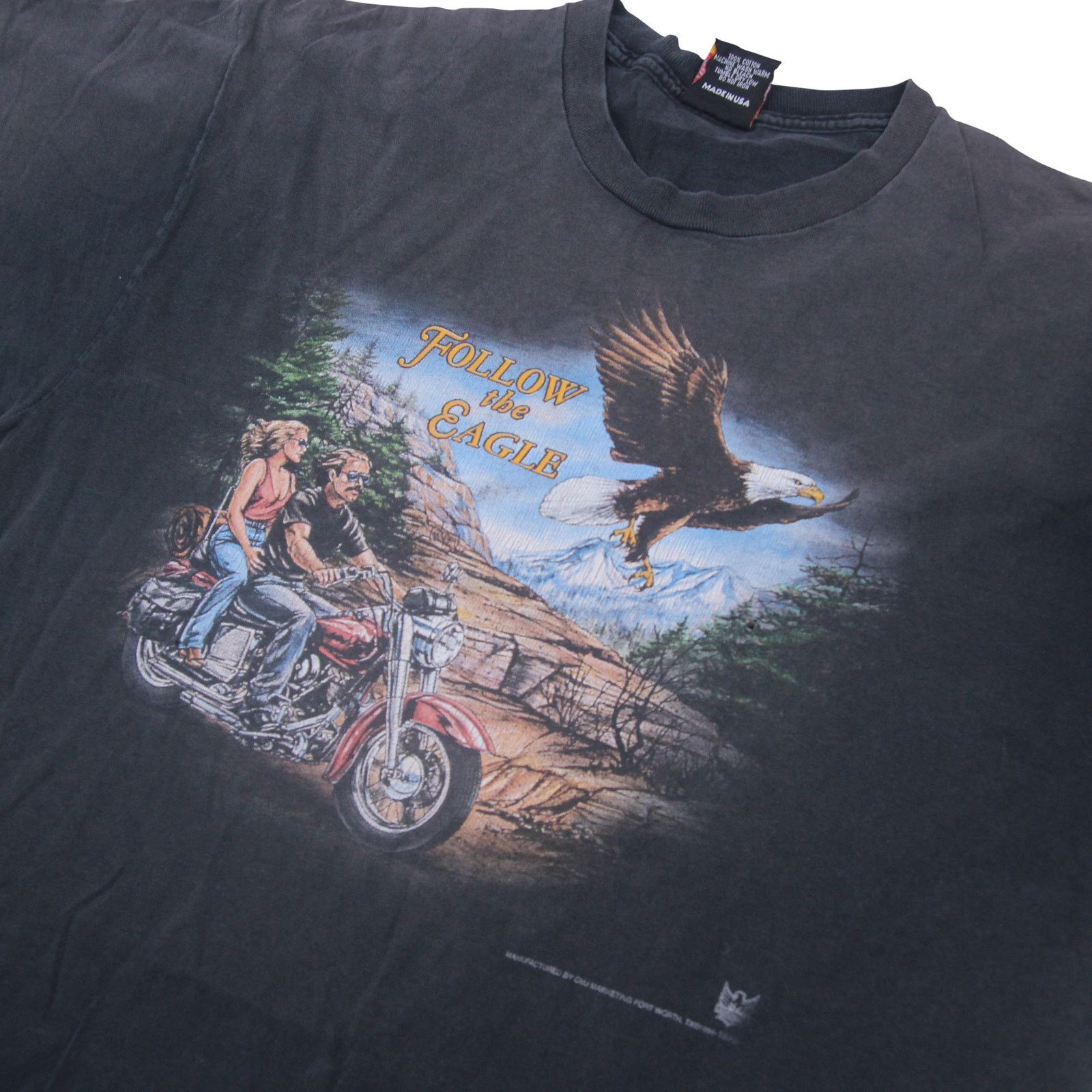 Vintage Vintage 3D Emblem "Follow the Eagle" Graphic T Shirt Size US XL / EU 56 / 4 - 2 Thumbnail