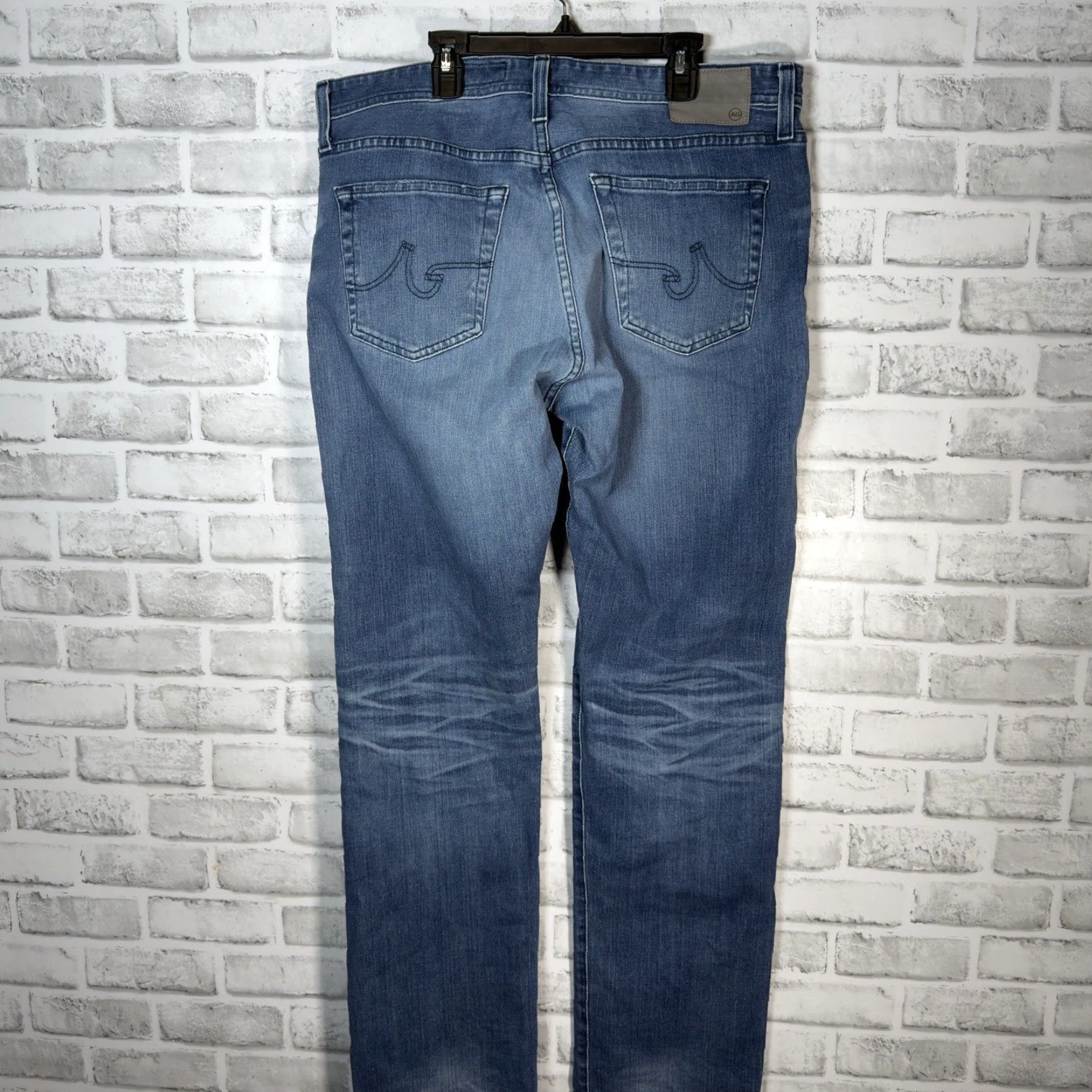 Vintage AG Adriano Goldschmied THE IVES Blue MODERN ATHLETIC Jeans Mens 34x34 Jeans Blue Athletic Straight Mens 34 Size US 34 / EU 50 - 5 Thumbnail