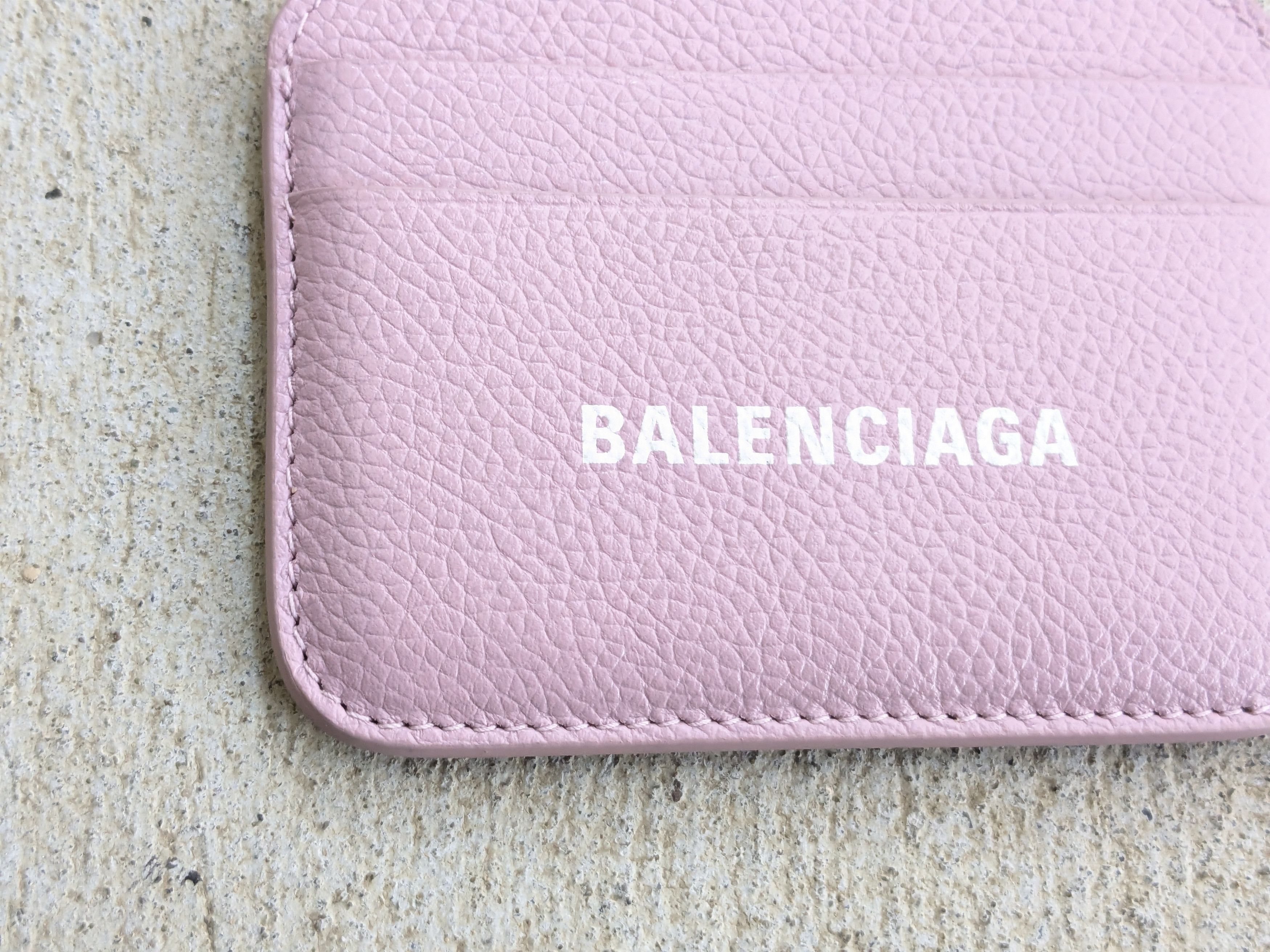 Balenciaga Balenciaga Cardholder Wallet Pink Leather Italy Slim Size ONE SIZE - 5 Thumbnail