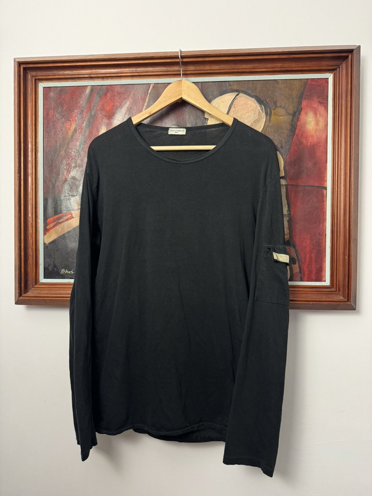 Dolce & Gabbana Dolce & Gabbana D&G Army Pocket Black Designer Longsleeve Size US L / EU 52-54 / 3 - 1 Thumbnail