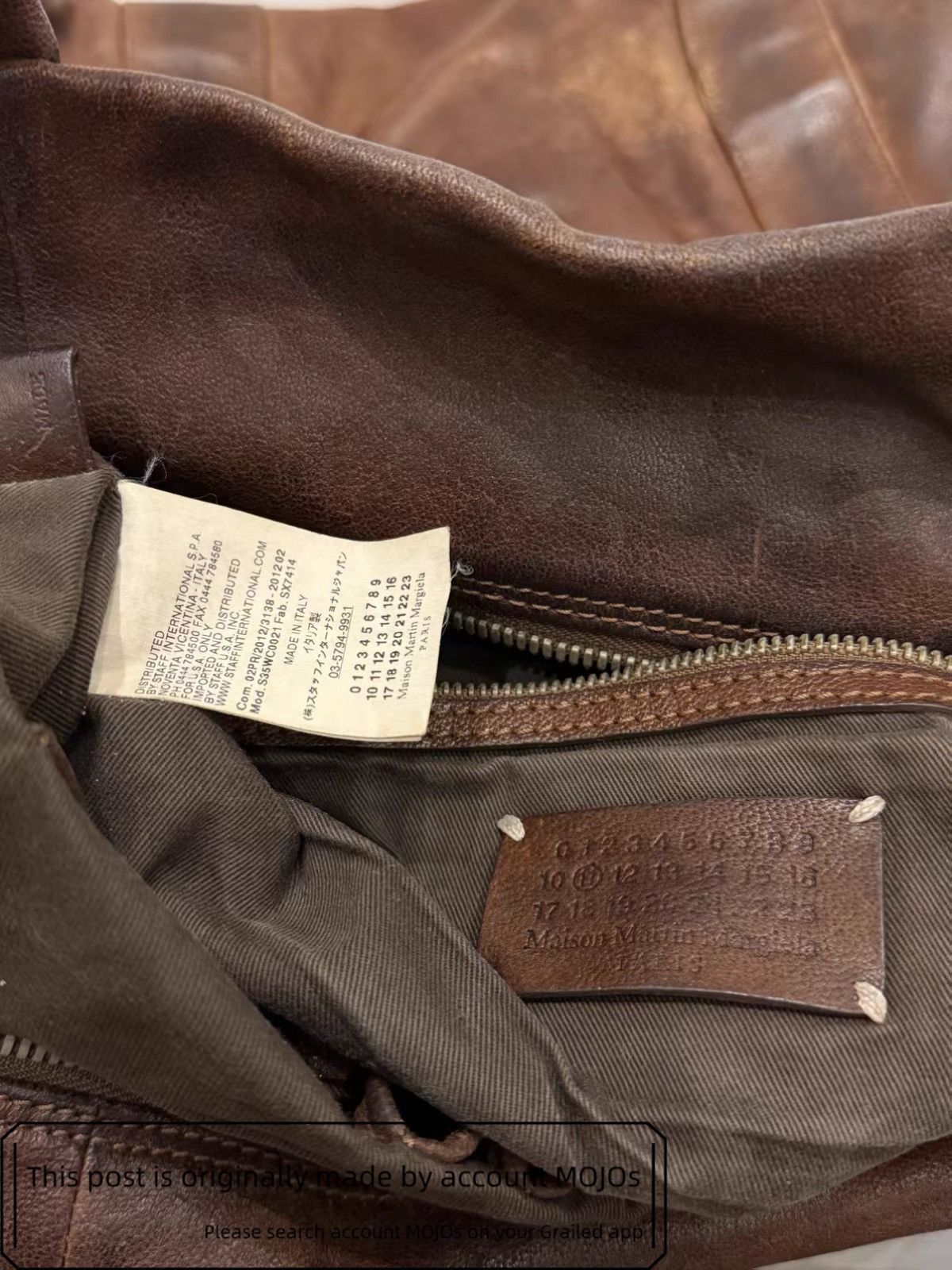 Maison Margiela Maison Margiela 12AW Darker Brown Leather Tote mojos181 Size ONE SIZE - 3 Thumbnail