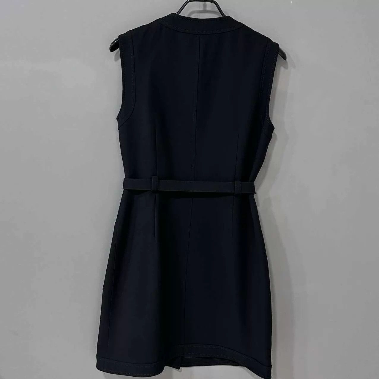 Gucci GUCCI Sleeveless Logo Dress w/ Gold Buckle Belt Size S / US 4 / IT 40 - 3 Thumbnail