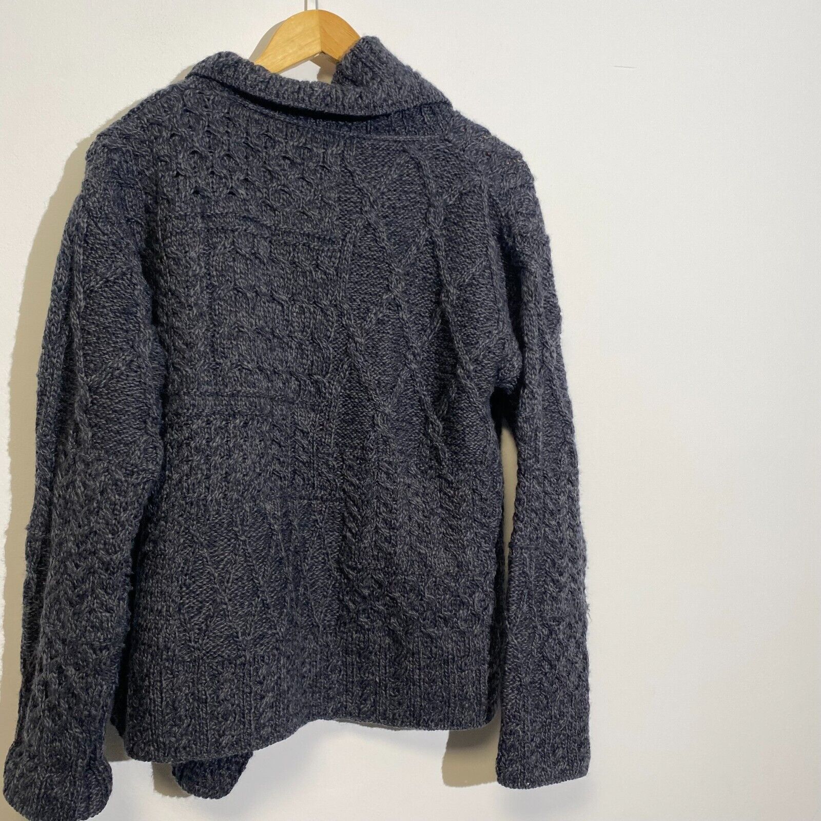 Vintage Vintage Women's Gray Wool Size S Cableknit Y2K Turtleneck Size US S / EU 44-46 / 1 - 11 Thumbnail
