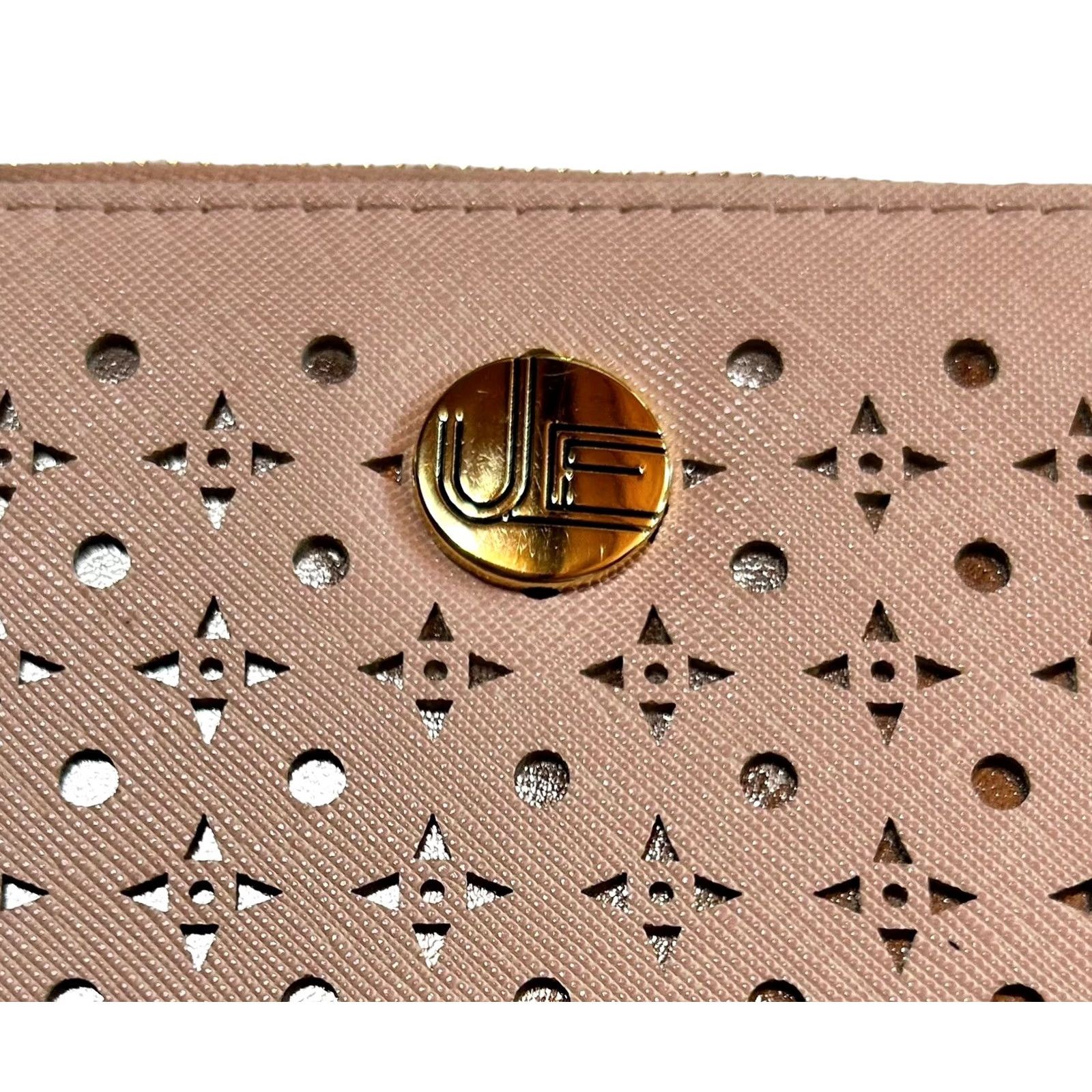 Vintage URBAN ENERGY Wallet Women Pink Credit Card Holder Read Zip-Around Geometric Logo Condensed Size ONE SIZE - 4 Thumbnail