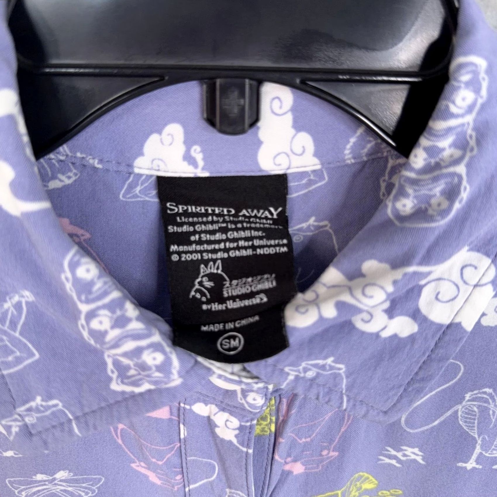 Vintage VINTAGE Her Universe Shirt Womens Small Purple Spirited Away Anime Print Button Up Top Size S / US 4 / IT 40 - 5 Thumbnail
