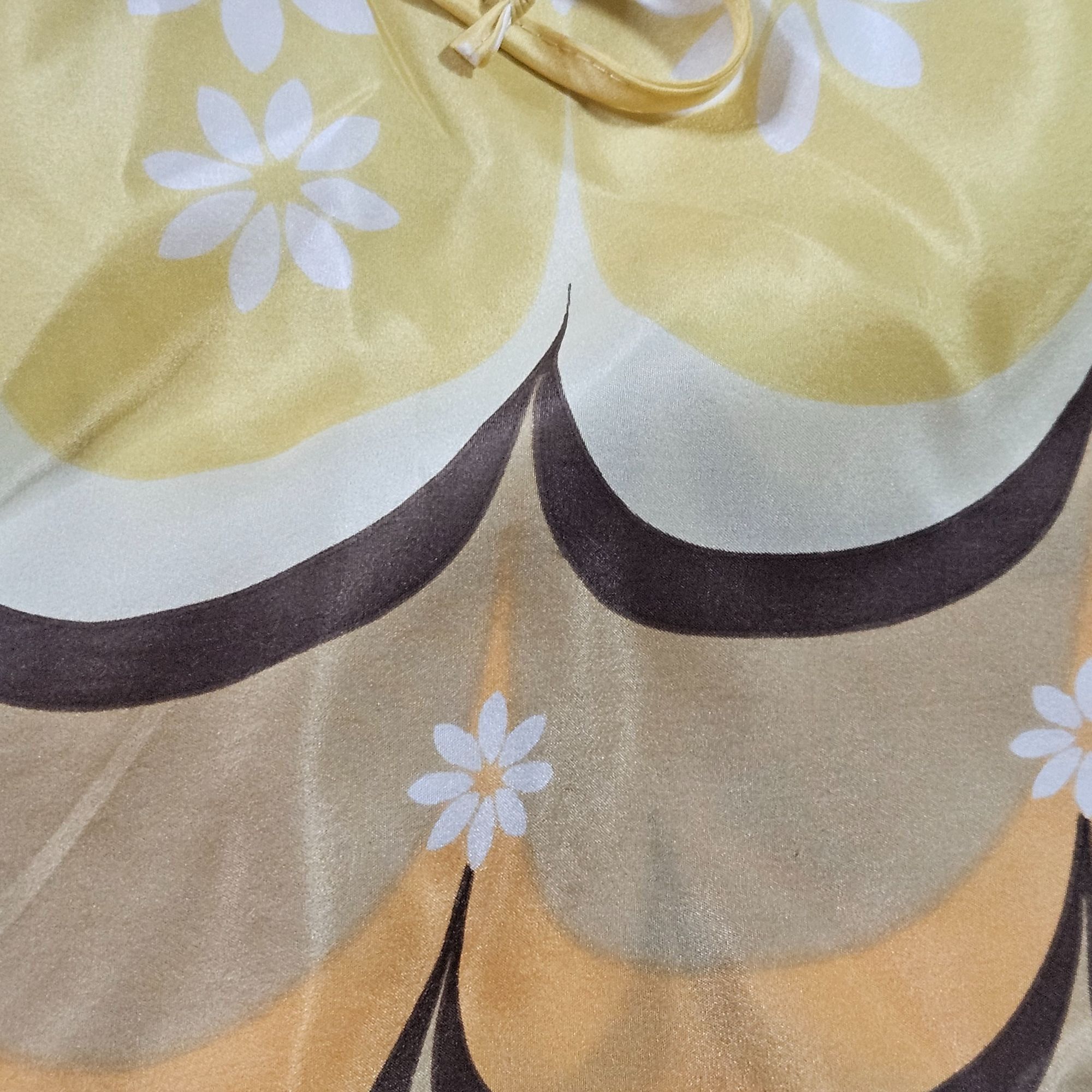 Other Chelsea Violet Yellow Floral Scallop Print Kimono Sleeve Dre Size S / US 4 / IT 40 - 7 Thumbnail