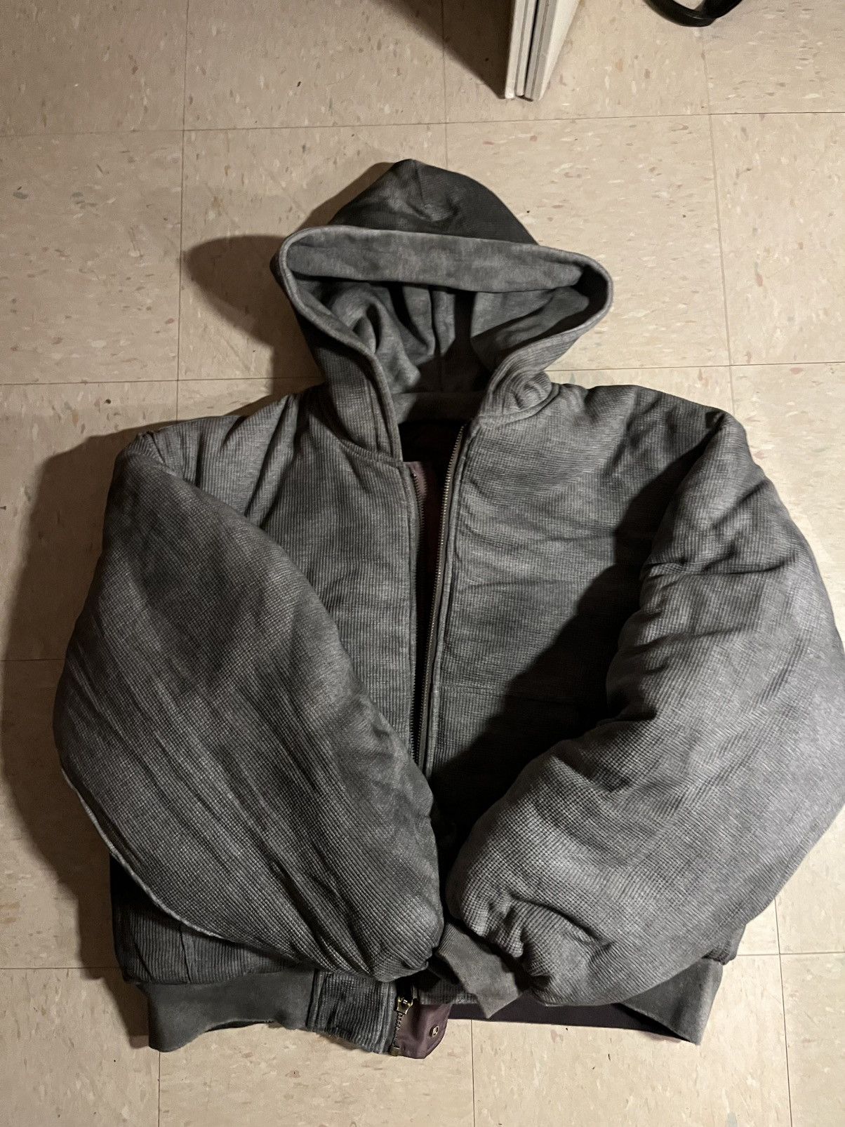 No Faith Studios NoFaithStudios BASIC REVERSIBLE WAFFLE BOMBER BURGUNDY Size US M / EU 48-50 / 2 - 8 Thumbnail