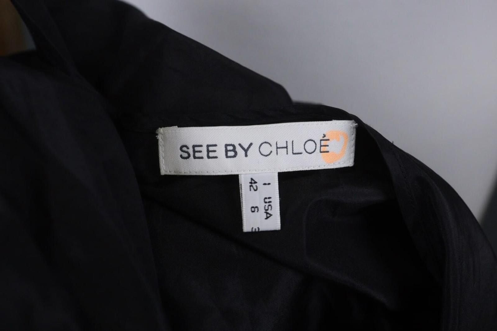 Designer See by Chloe Black Sleeveless Breathable Tunic Blouse Size 6 Size M / US 6-8 / IT 42-44 - 8 Thumbnail