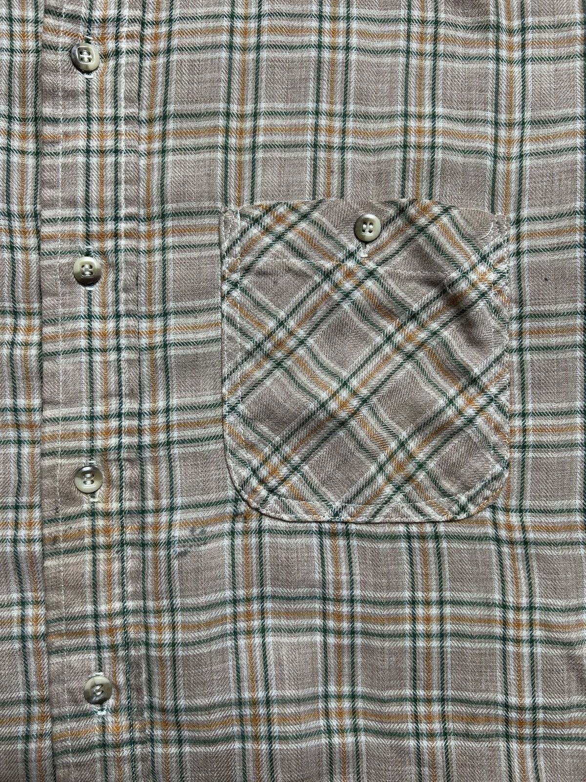 Vintage Vintage 70s JC Penney Short Sleeve Button Up Plaid Flannel Size US XL / EU 56 / 4 - 4 Thumbnail