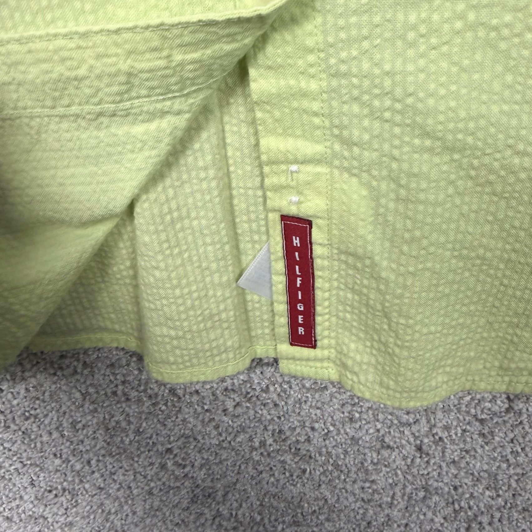 Tommy Hilfiger VINTAGE Tommy Hilfiger Button-Up Shirt Womens 14 Green 90s Preppy Coastal Chic - Mens? Size XL / US 12-14 / IT 48-50 - 6 Thumbnail