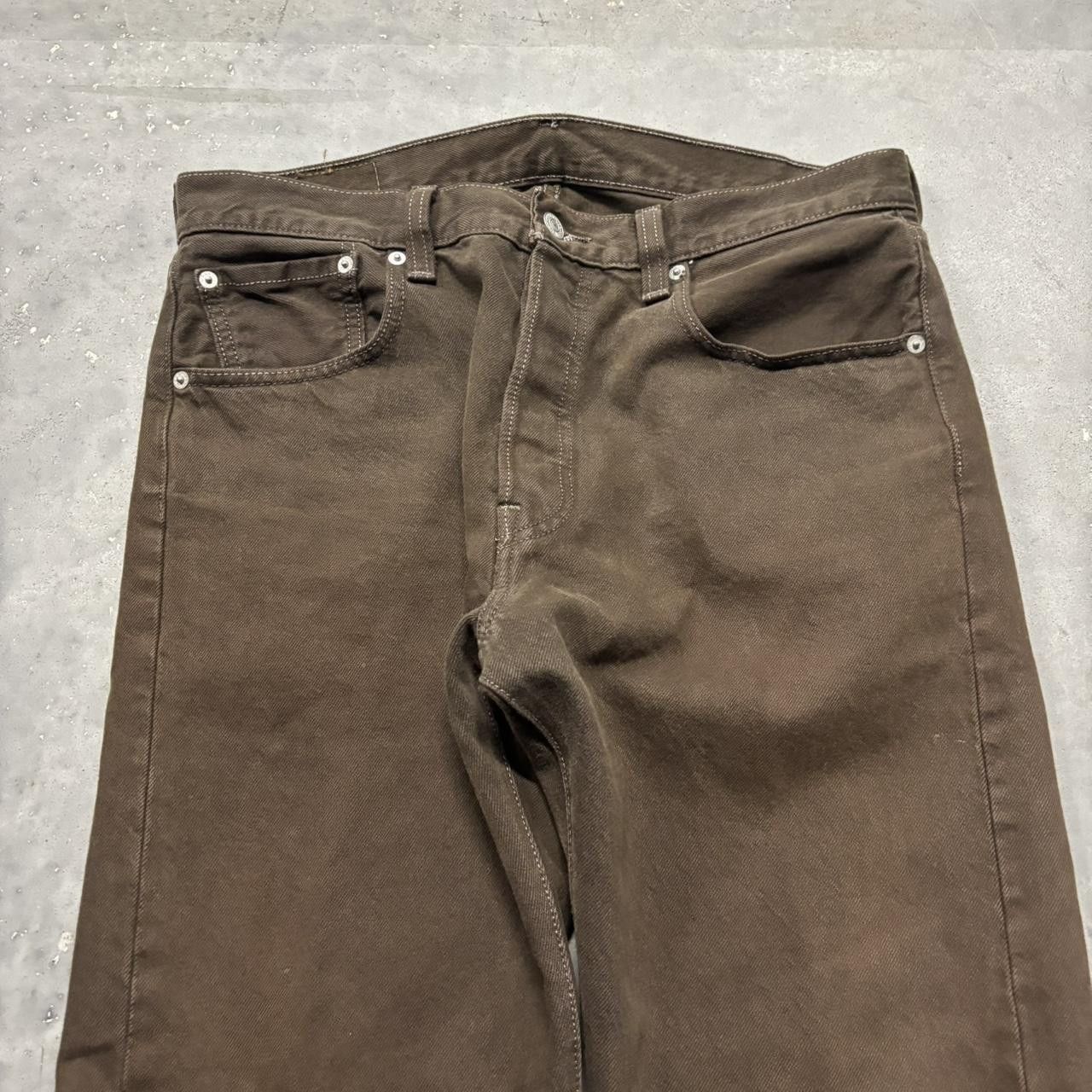 Levi's × Vintage Crazy Vintage Y2K/2000s Brown Levi’s 501 Essential Denim Jeans! Size US 32 / EU 48 - 5 Thumbnail