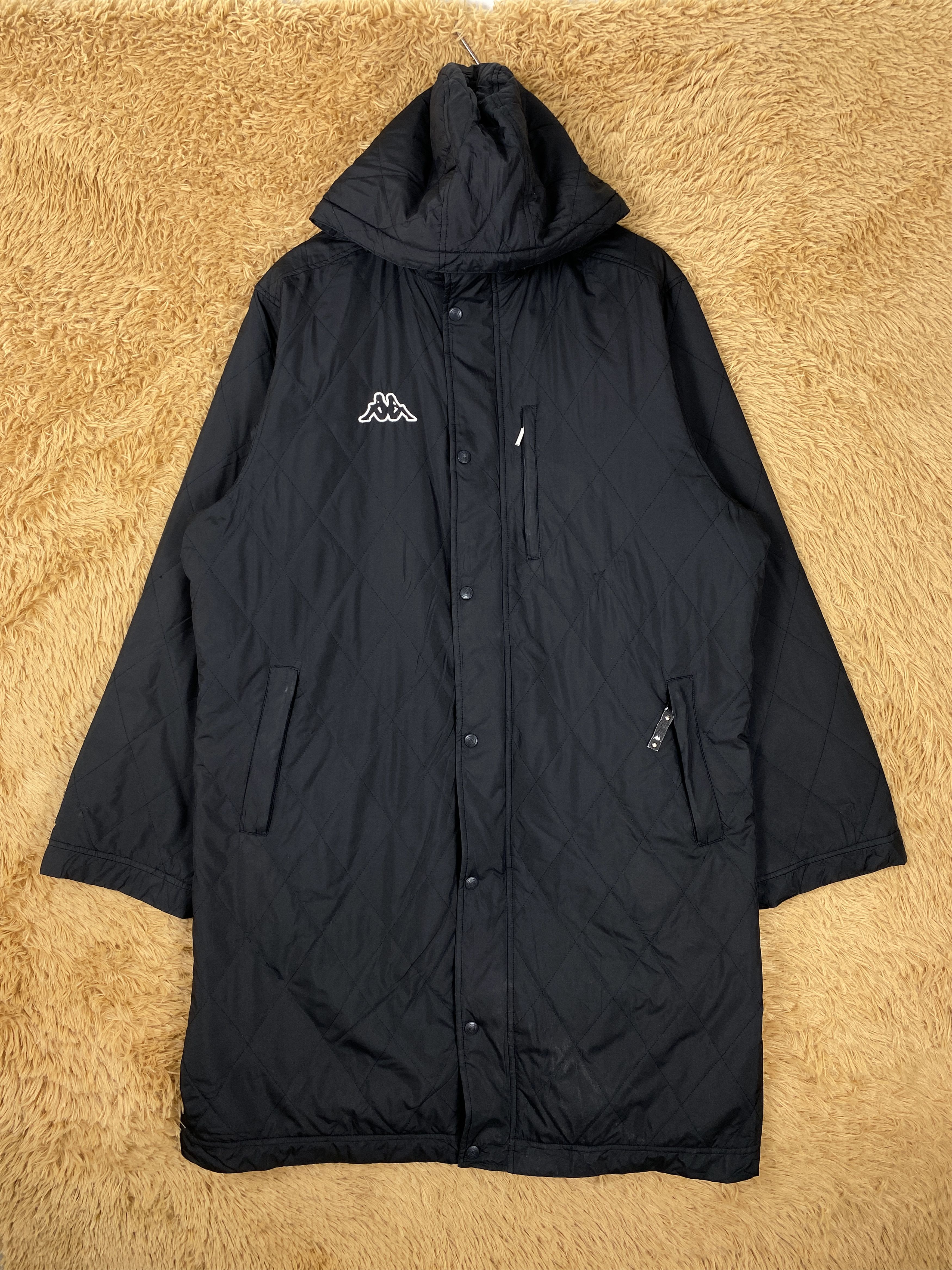 Kappa Vintage Kappa Big Logo Hoodie Quilted Long Jacket J2134 Size US L / EU 52-54 / 3 - 2 Thumbnail