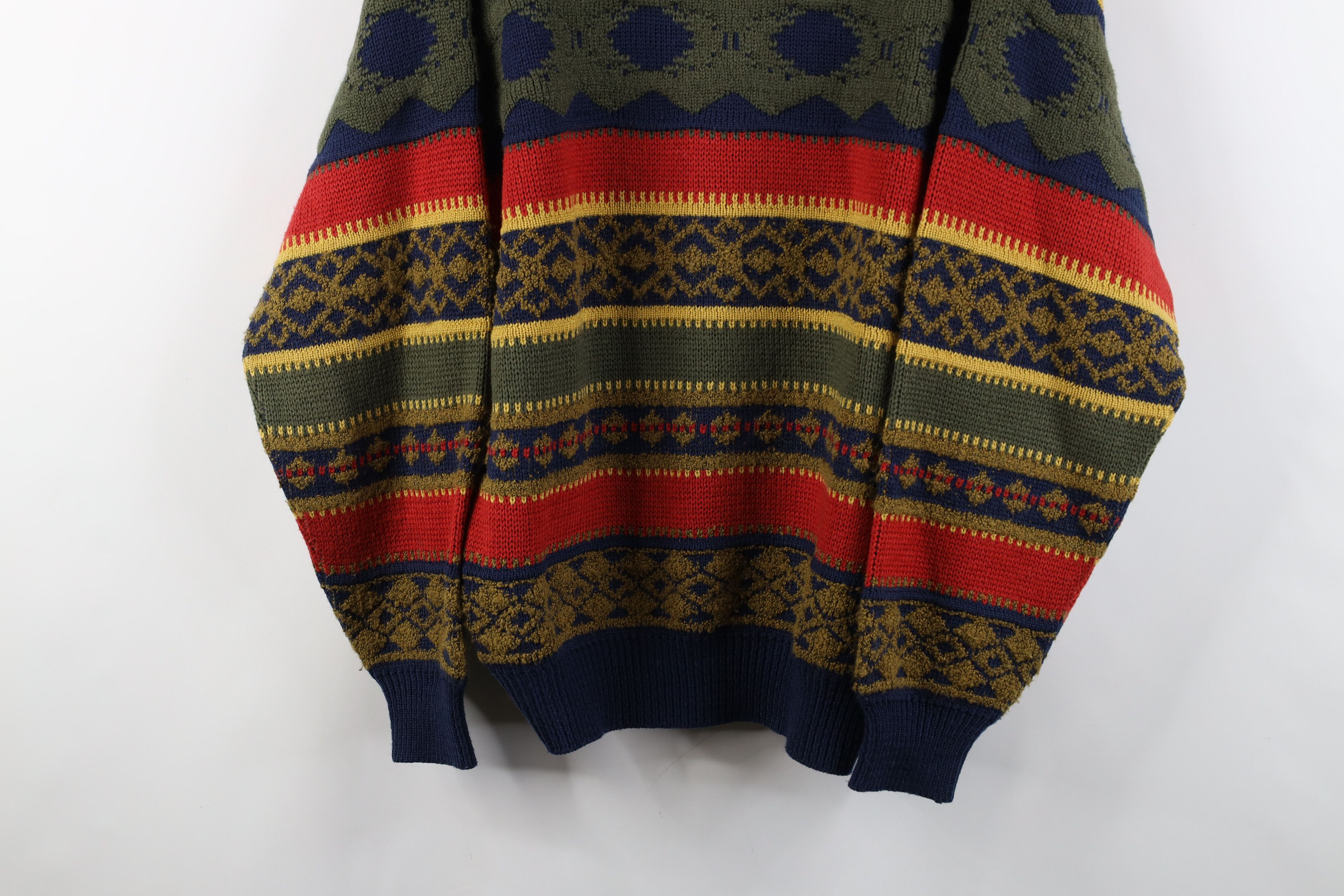 Vintage Vintage 90s Streetwear Fair Isle Wool Blend Knit Sweater Size US S / EU 44-46 / 1 - 3 Thumbnail