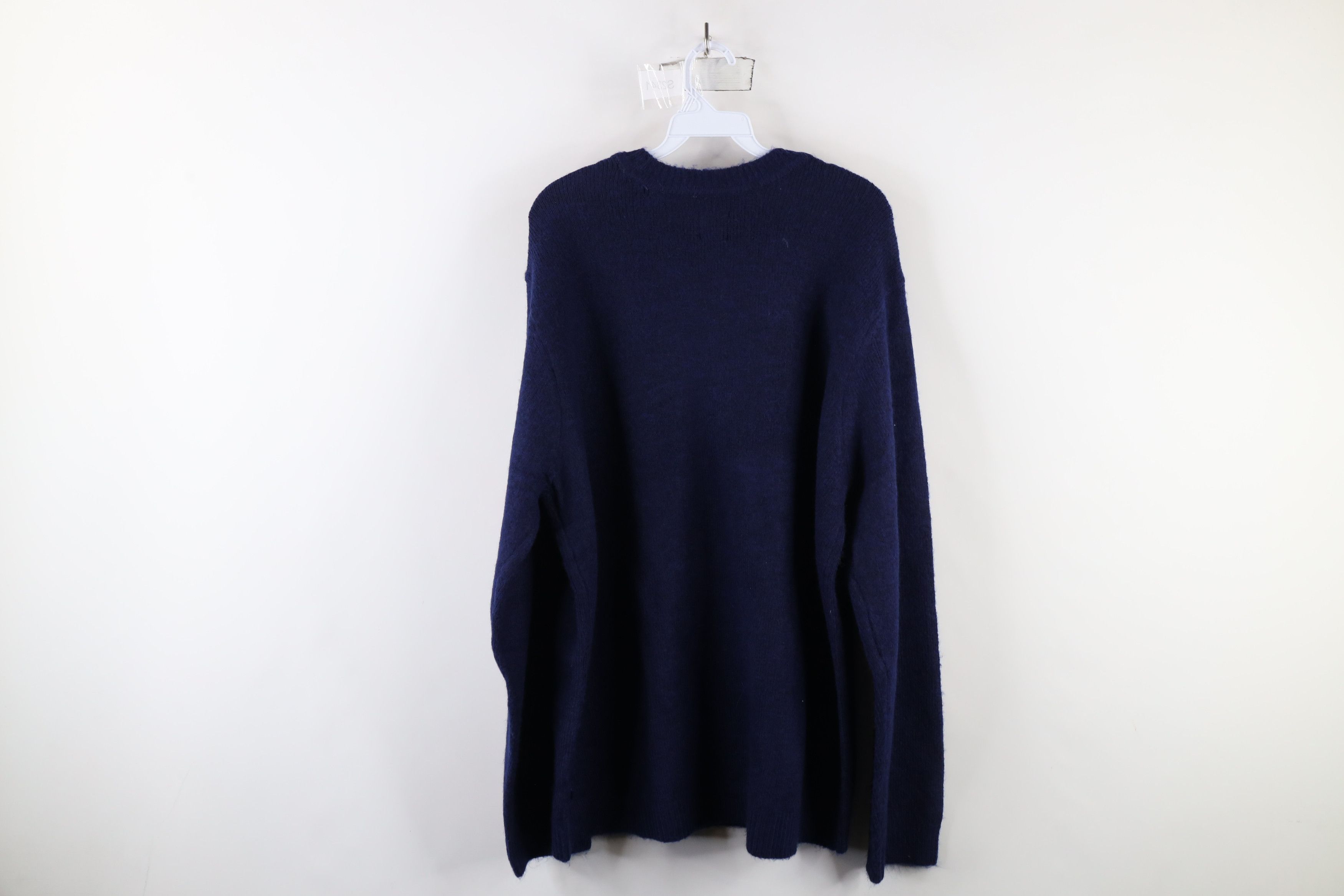 Gap × Vintage New Gap Stretch Ribbed Knit Crewneck Sweater Heather Blue Size US XXL / EU 58 / 5 - 10 Thumbnail