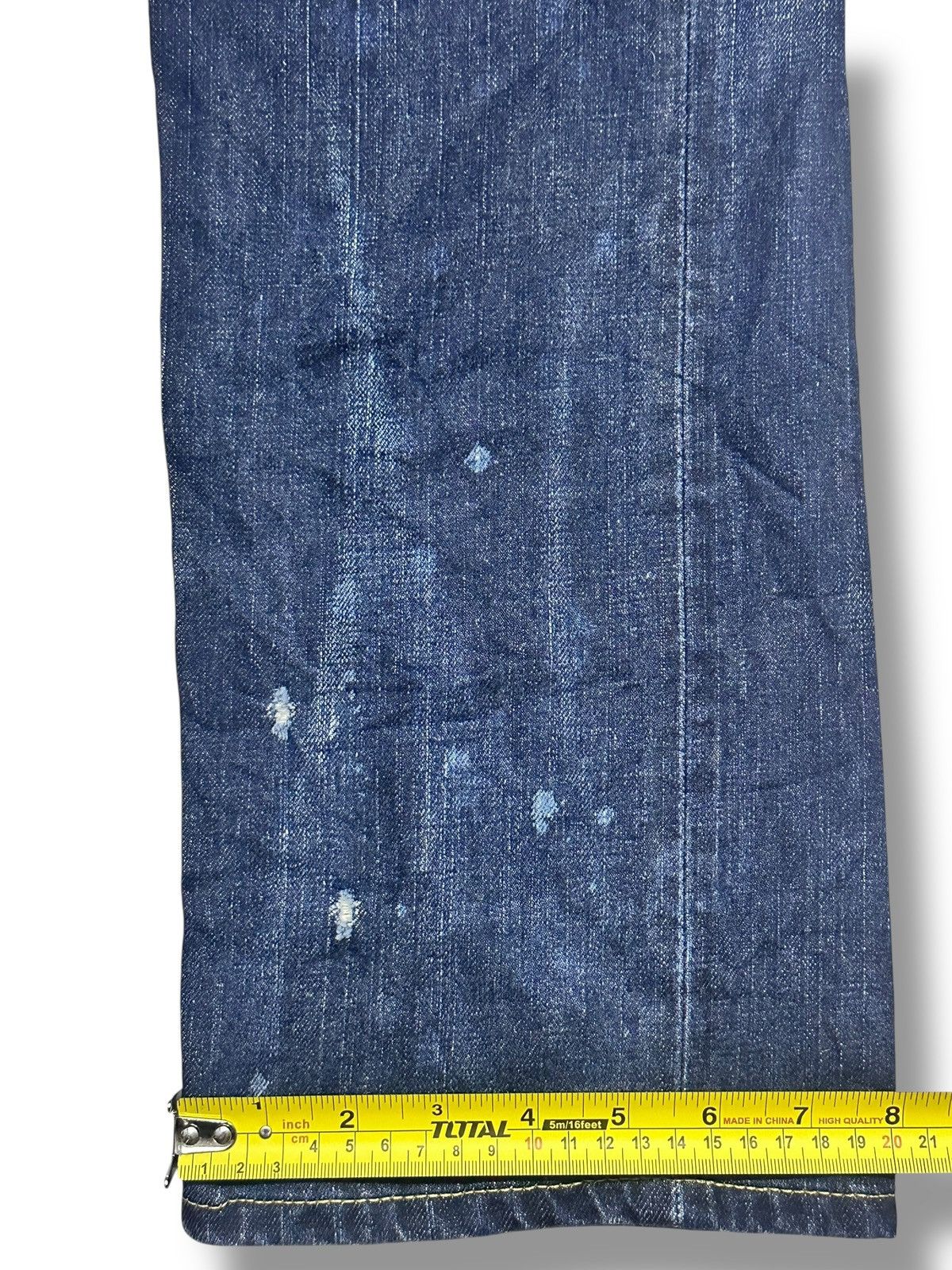 Edwin Edwin Vintage Selvedge Distressed and Painted Faded Wash Size US 33 - 15 Thumbnail