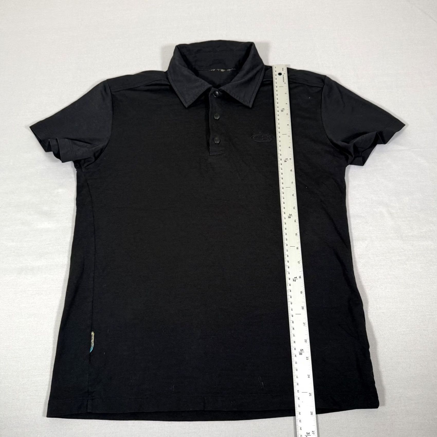 Icebreaker Icebreaker Shirt Mens Small Black Merino Wool Polo Hiking Performance Base Layer Size US S / EU 44-46 / 1 - 6 Thumbnail