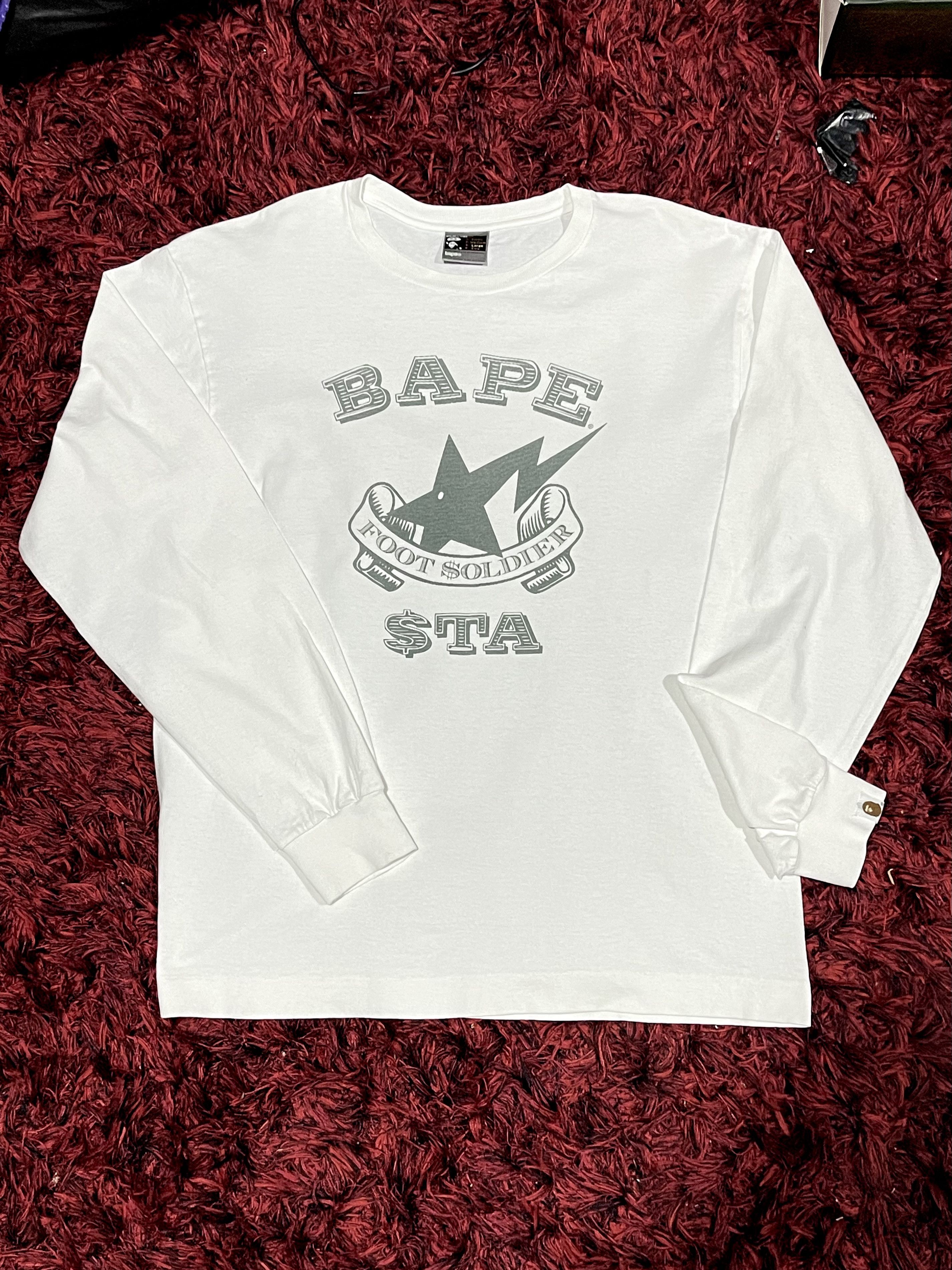 Bape BAPESTA Foot Soldier LS Shirt Size US L / EU 52-54 / 3 - 1 Thumbnail