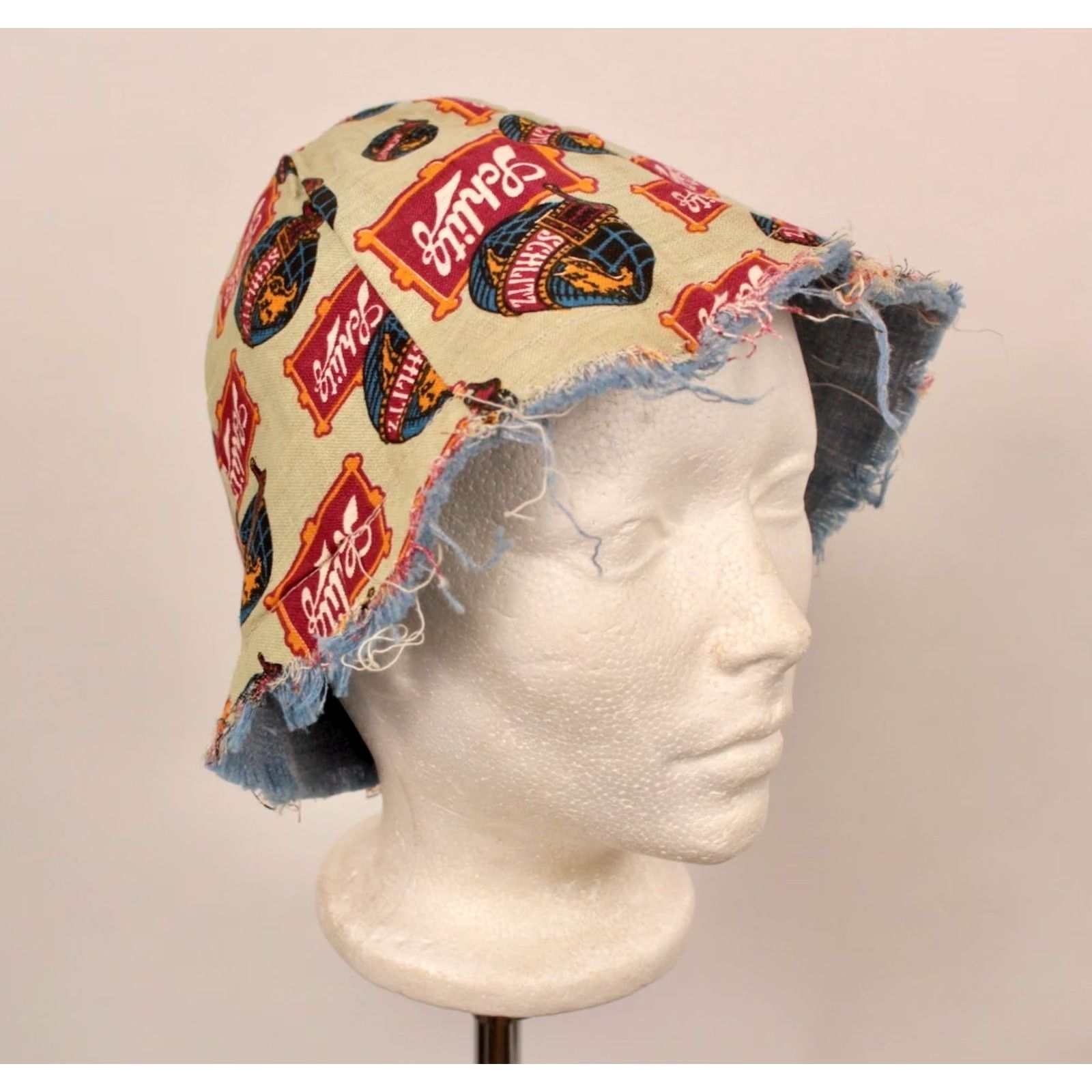 Vintage VINTAGE Schlitz Beer Advertisement Bucket Hat 60s Green Mens Size ONE SIZE - 6 Thumbnail