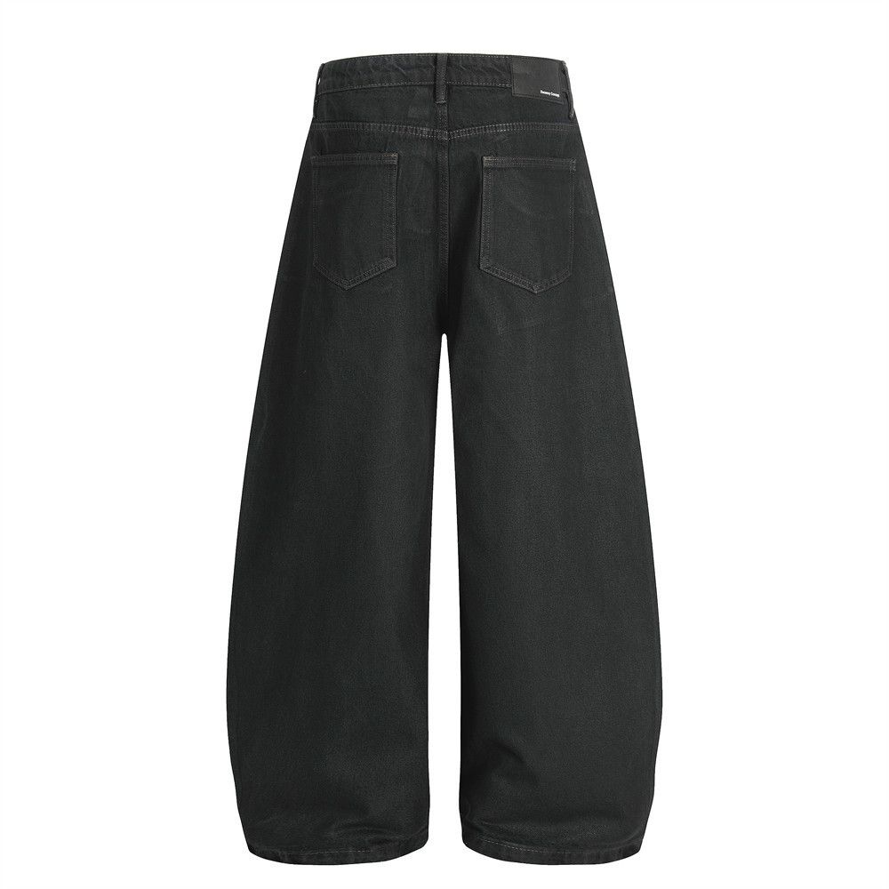 Jean Men's loose retro wide-leg distressed scimitar jeans Size US 32 / EU 48 - 2 Thumbnail