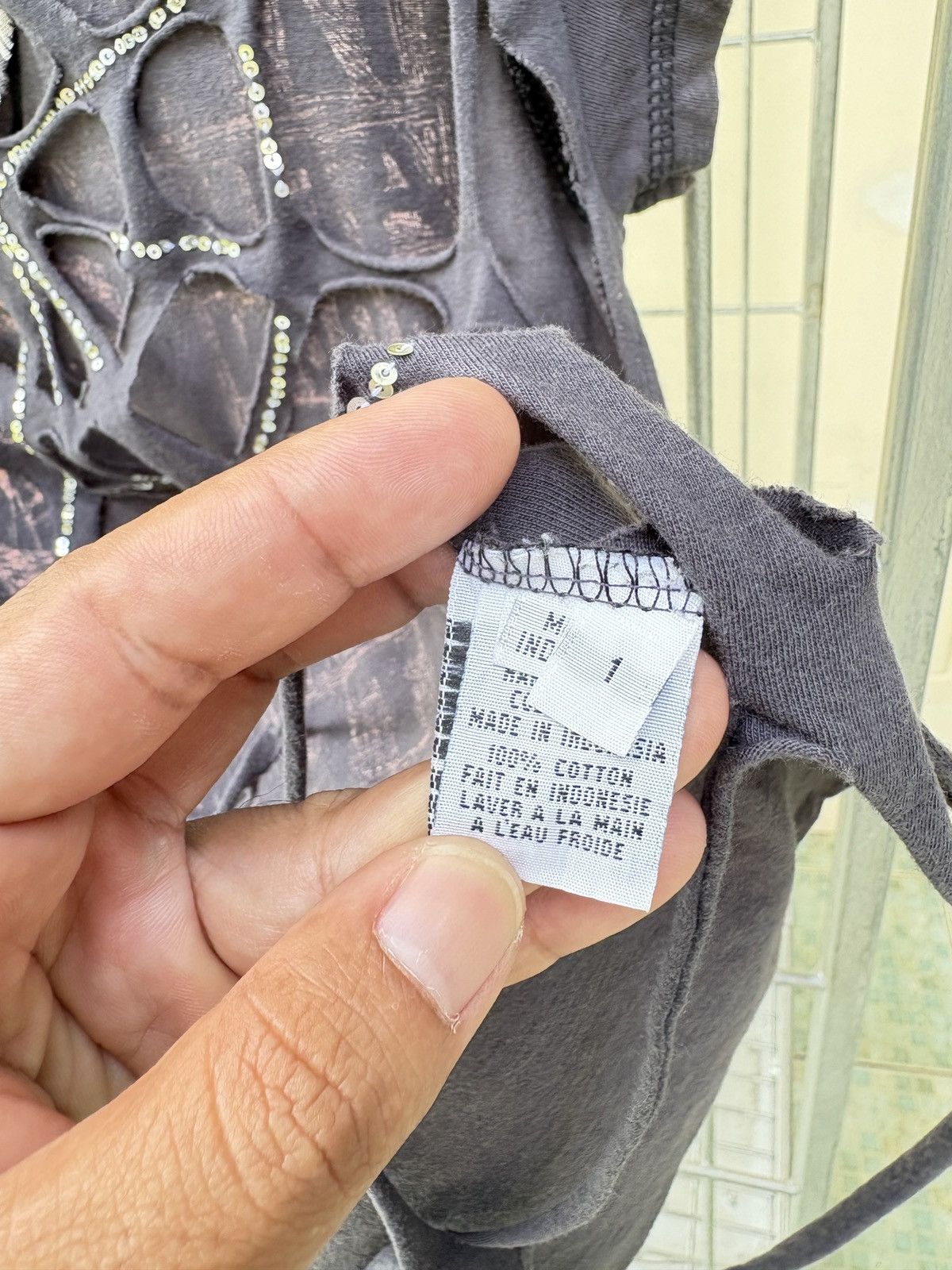 Japanese Brand RELIGION back spiderweb cutout grey tee Size S / US 4 / IT 40 - 11 Thumbnail